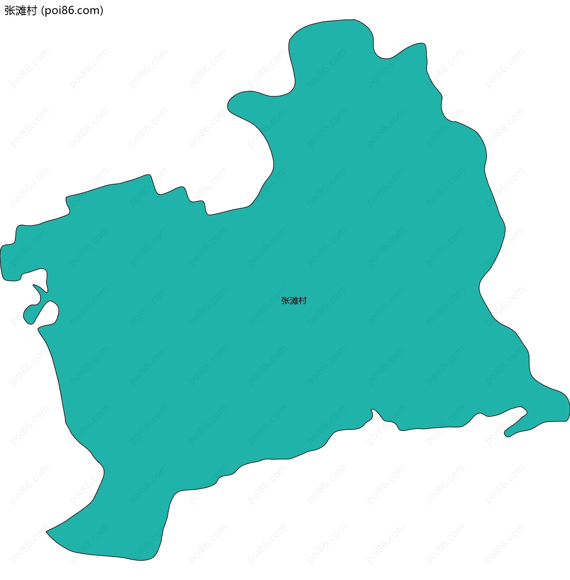 张滩村边界地图