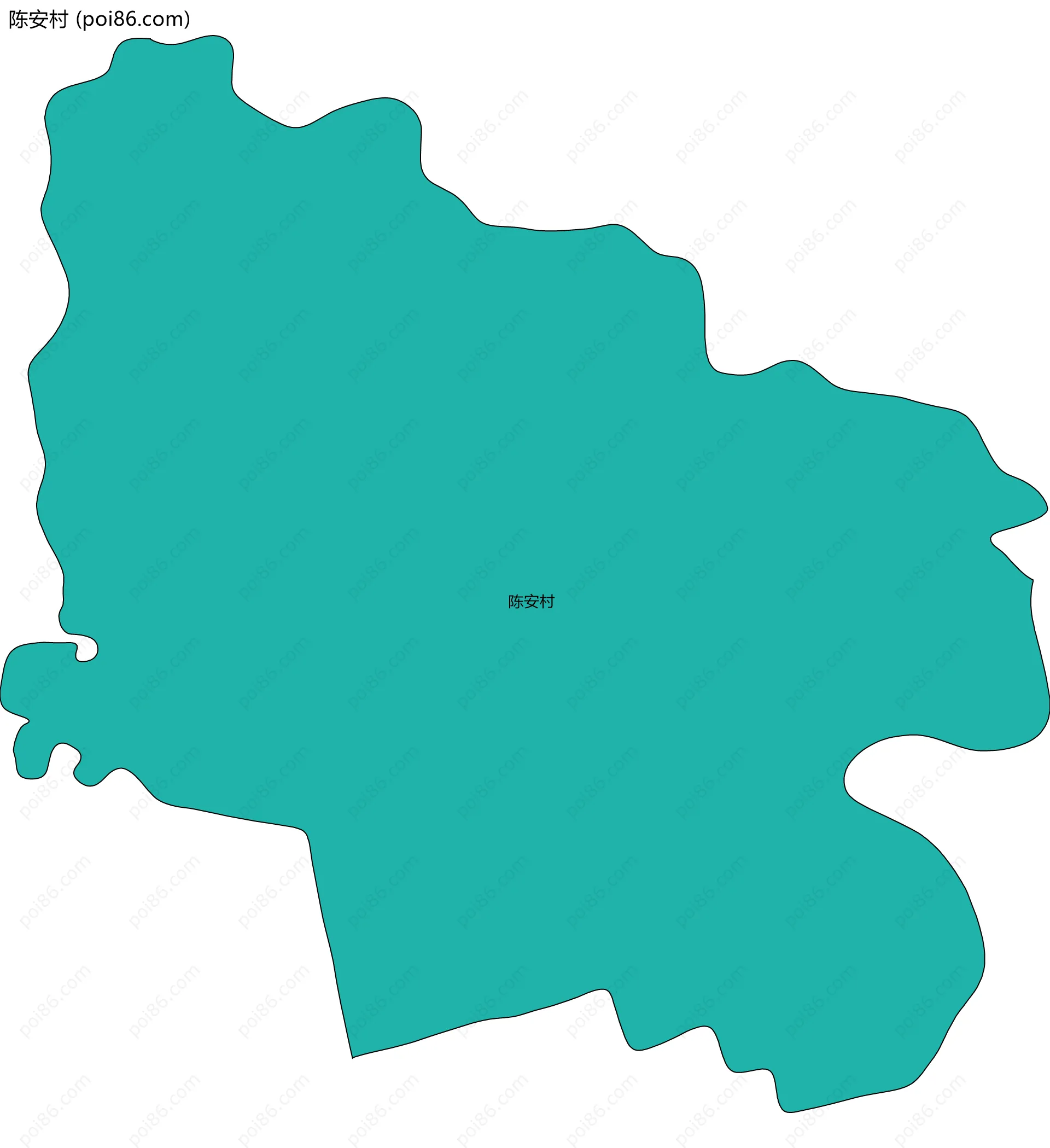 陈安村边界地图
