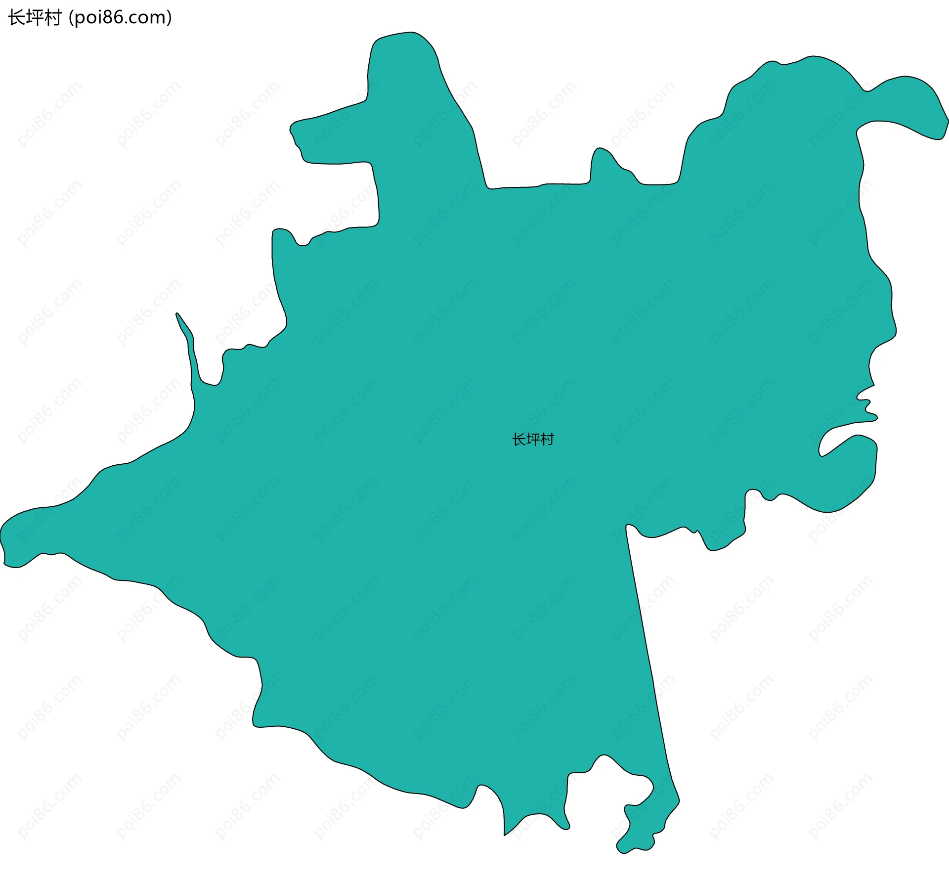 长坪村边界地图