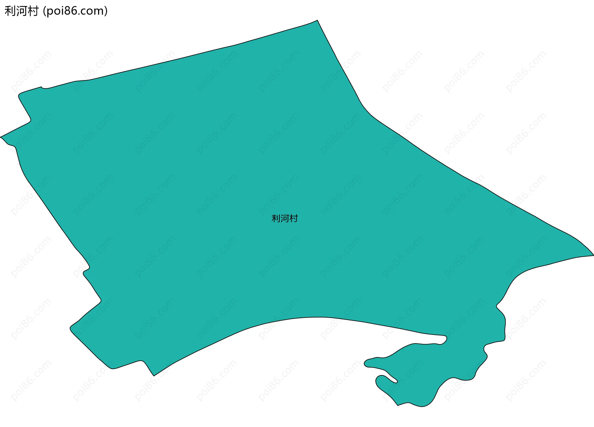 利河村边界地图