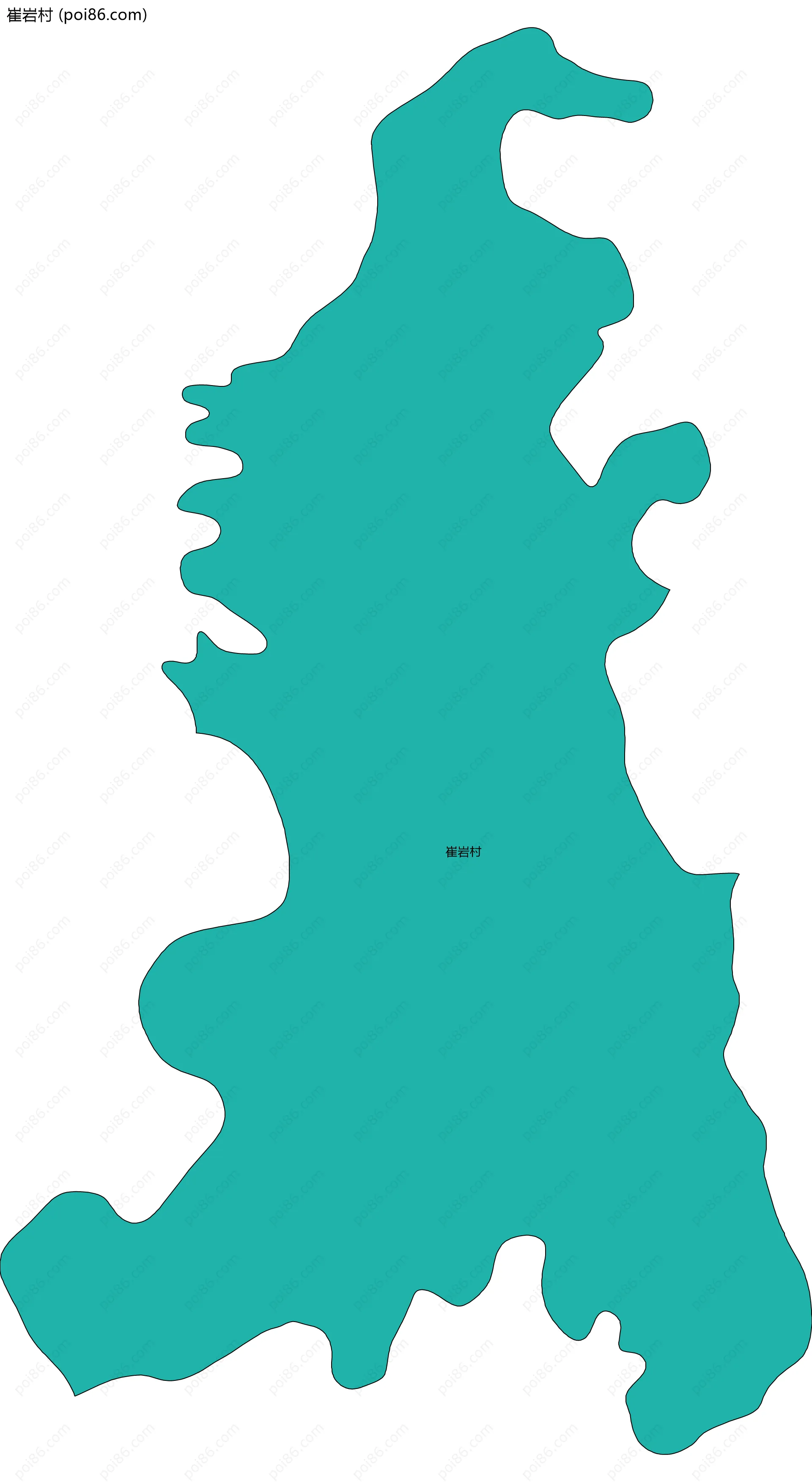 崔岩村边界地图