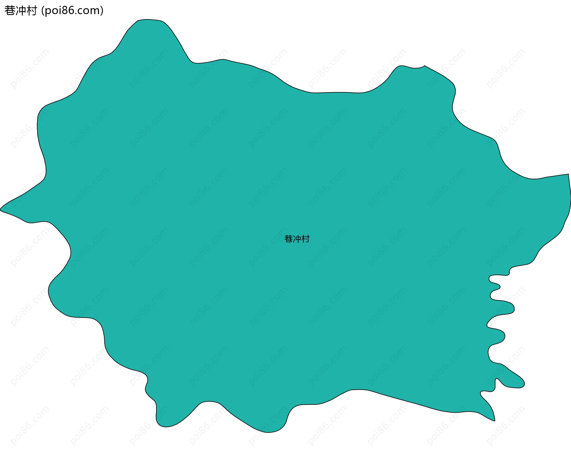 巷冲村边界地图