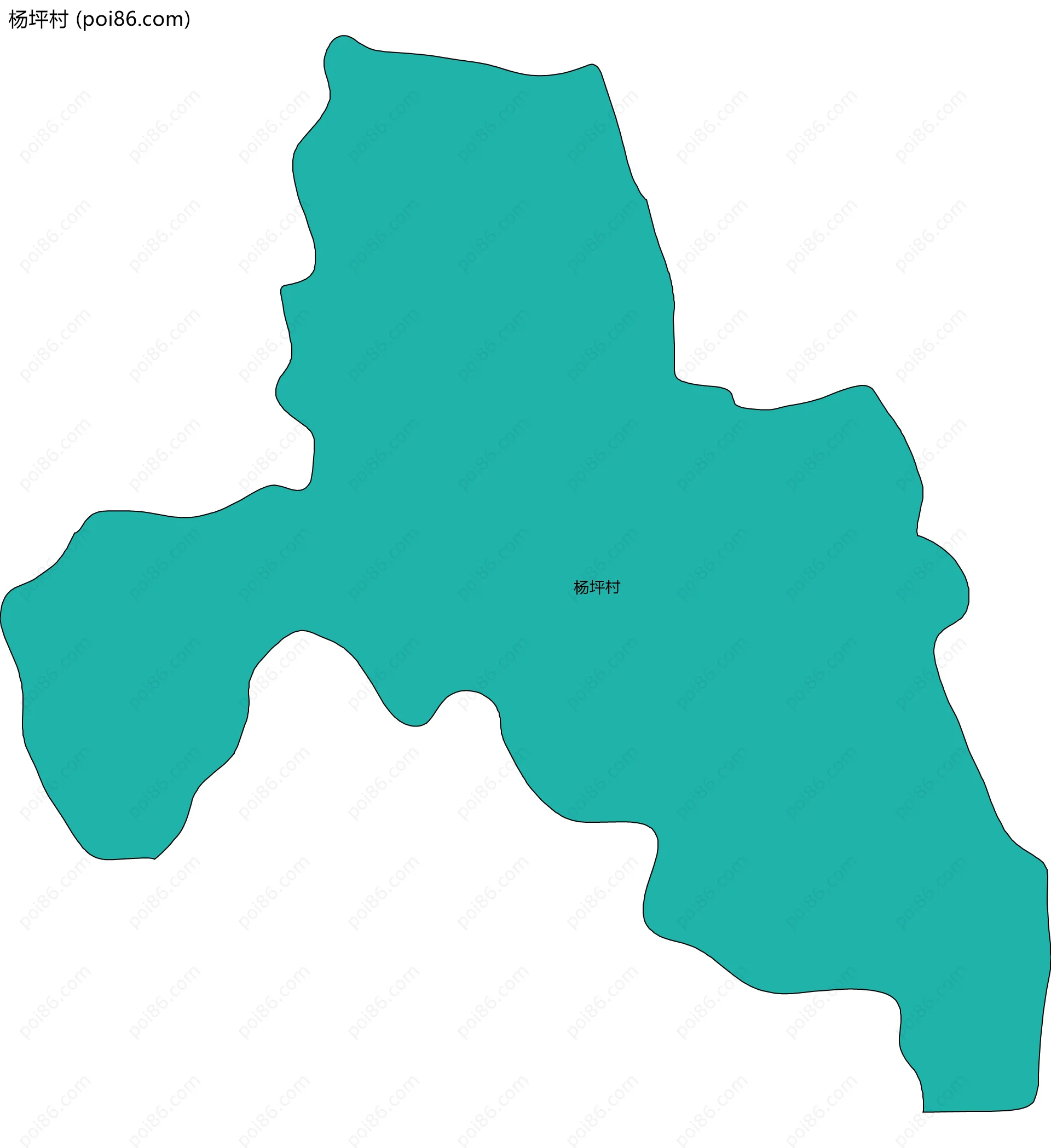 杨坪村边界地图