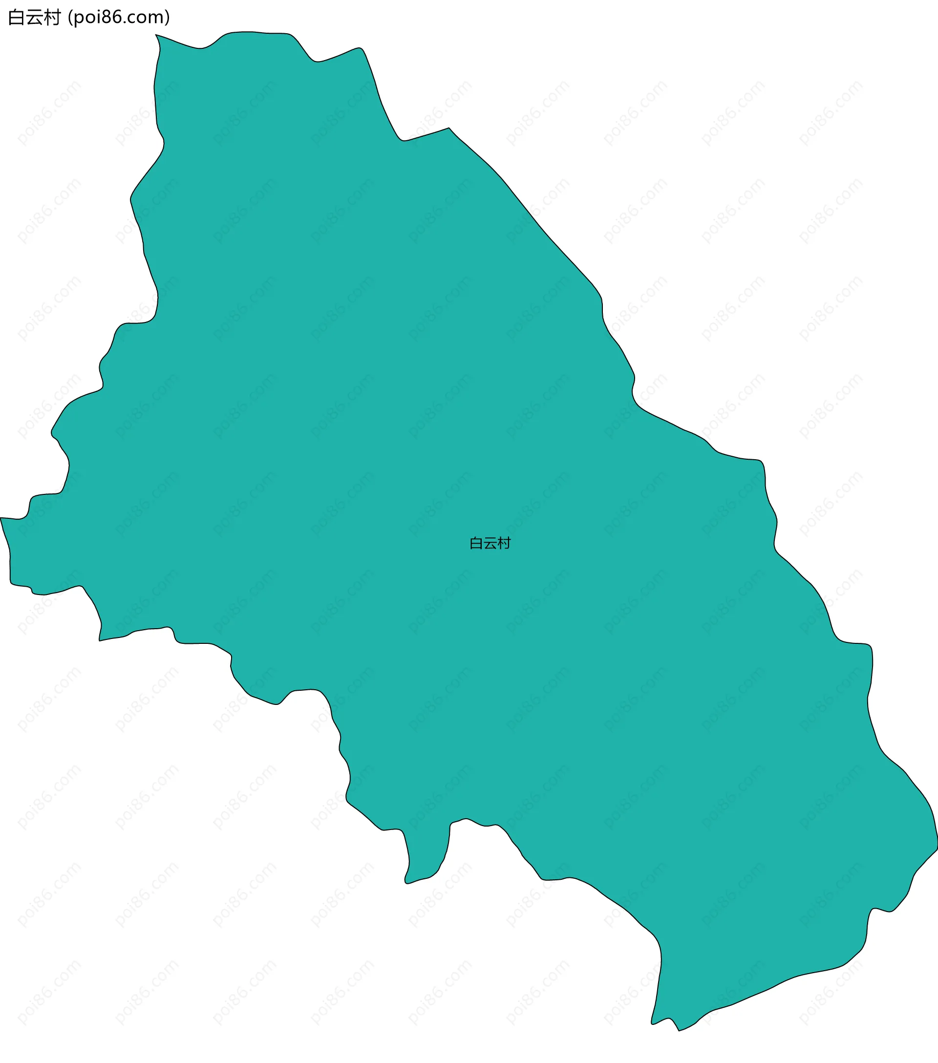 白云村边界地图