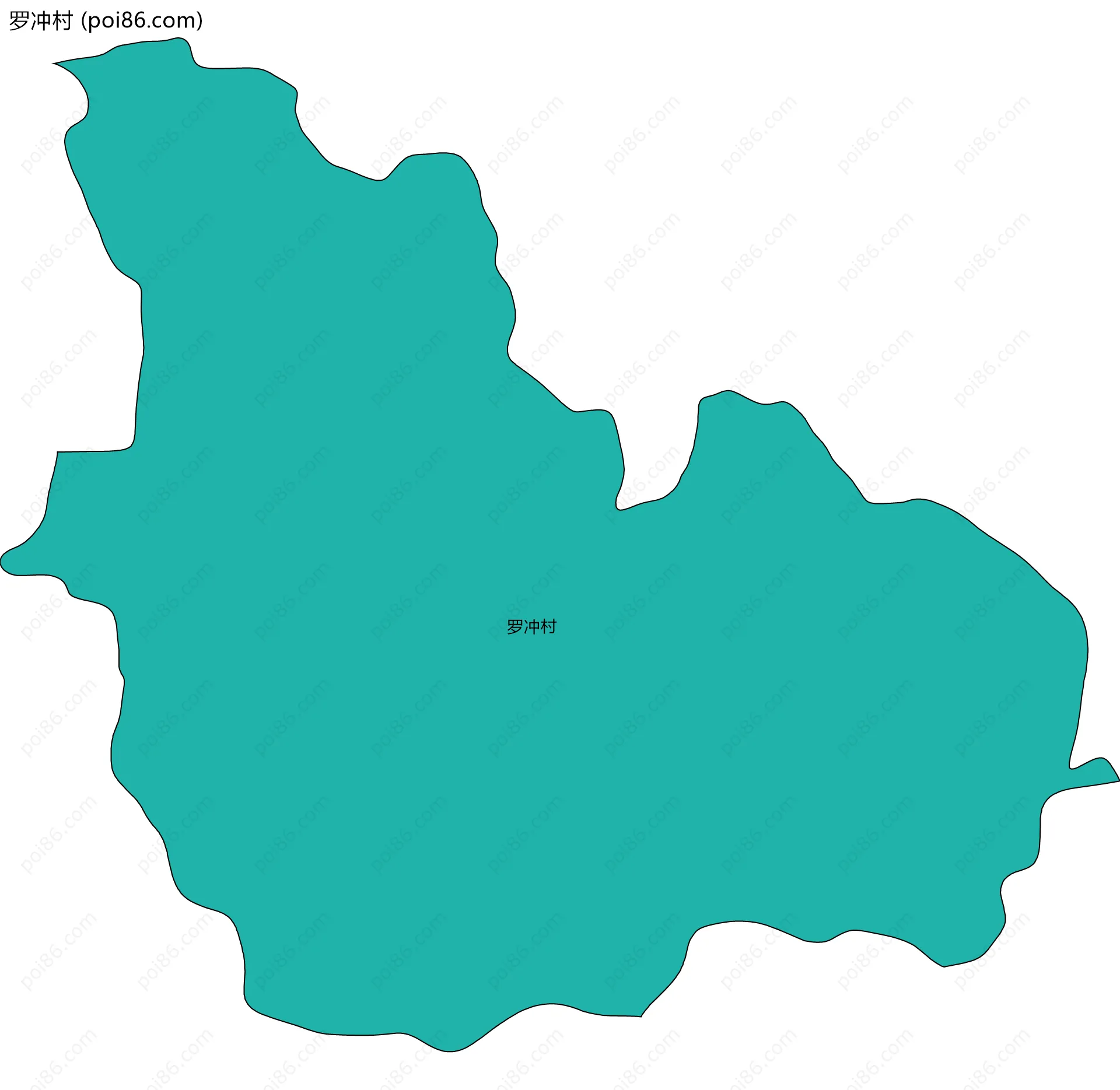 罗冲村边界地图