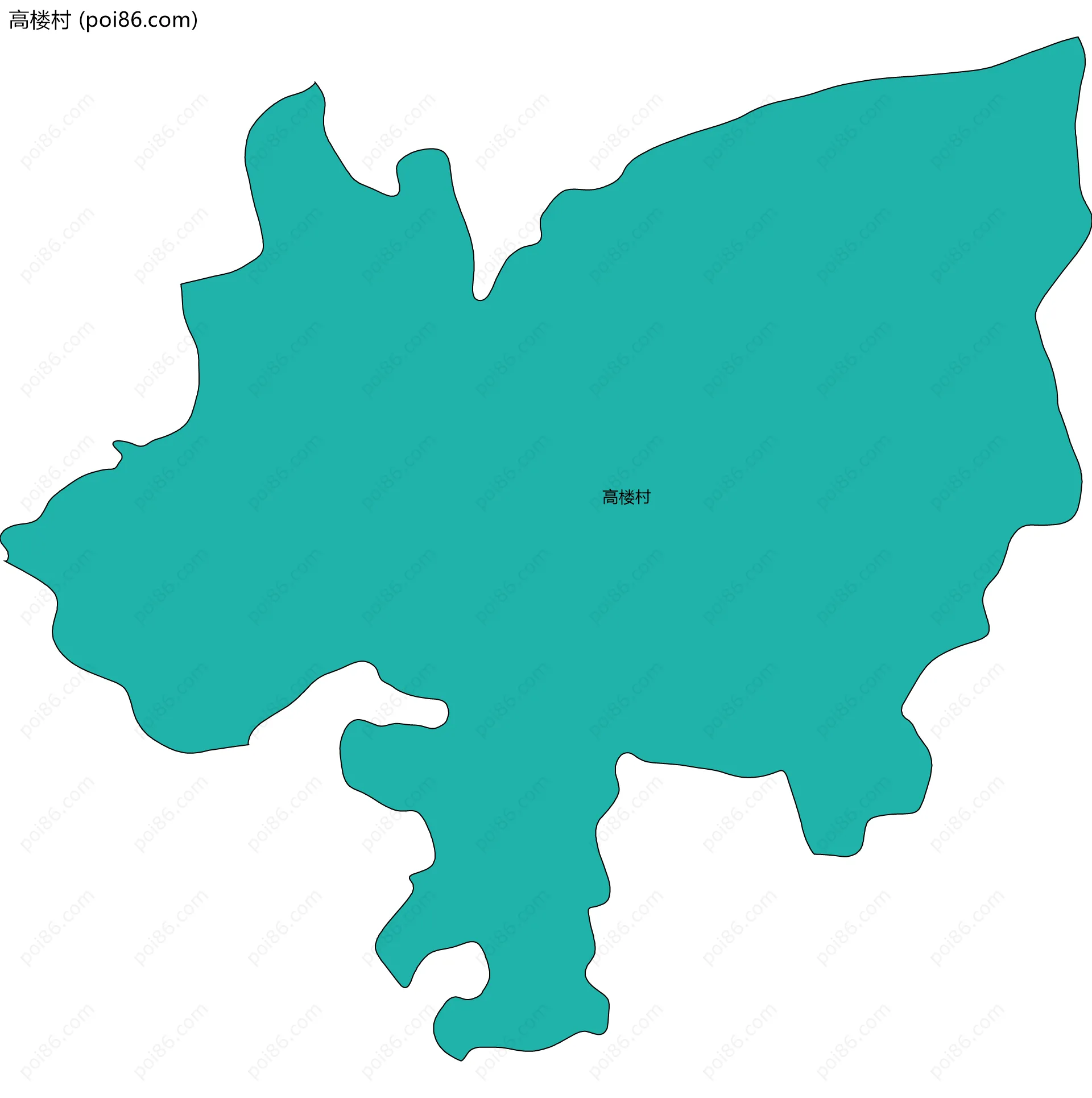 高楼村边界地图