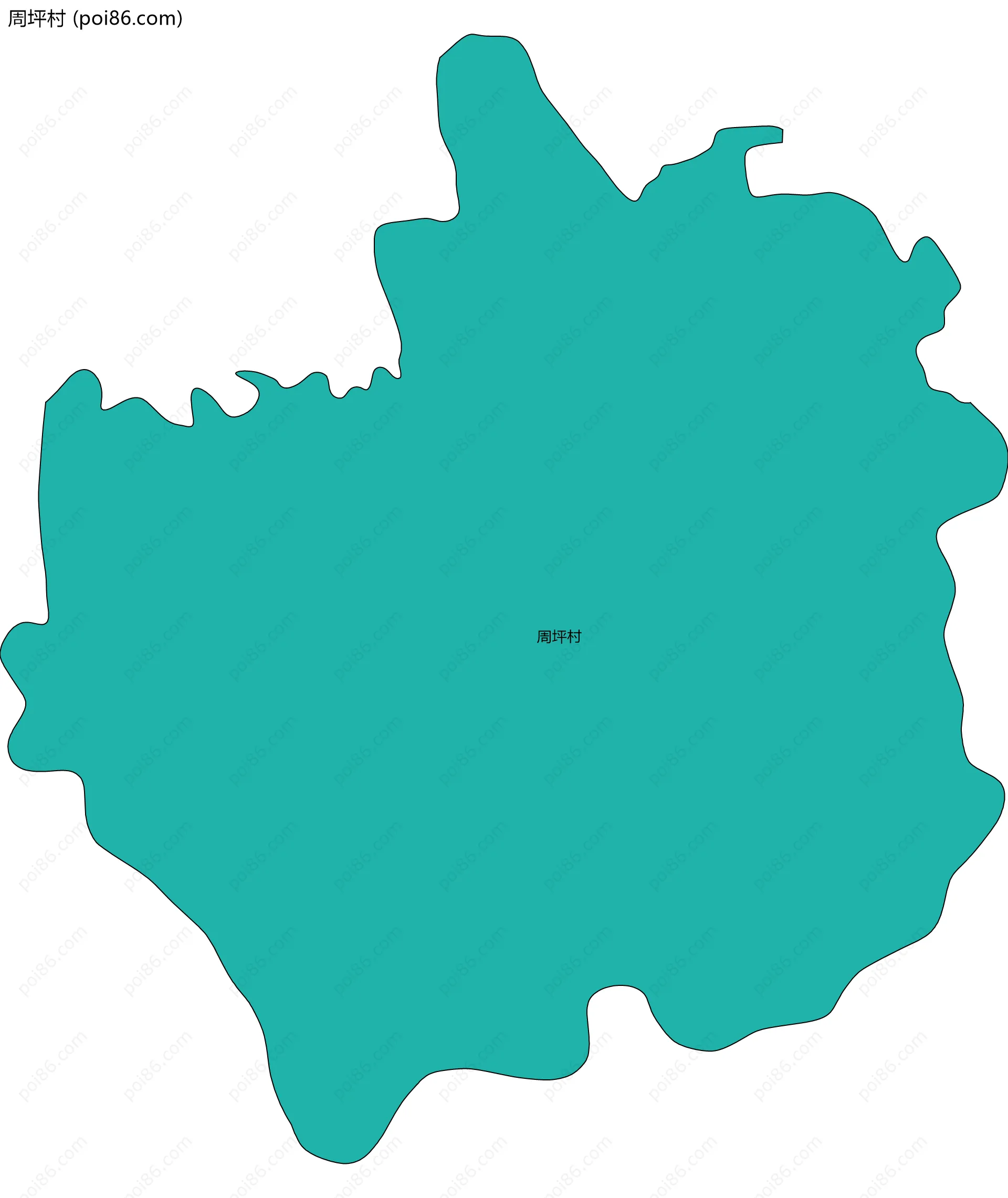 周坪村边界地图