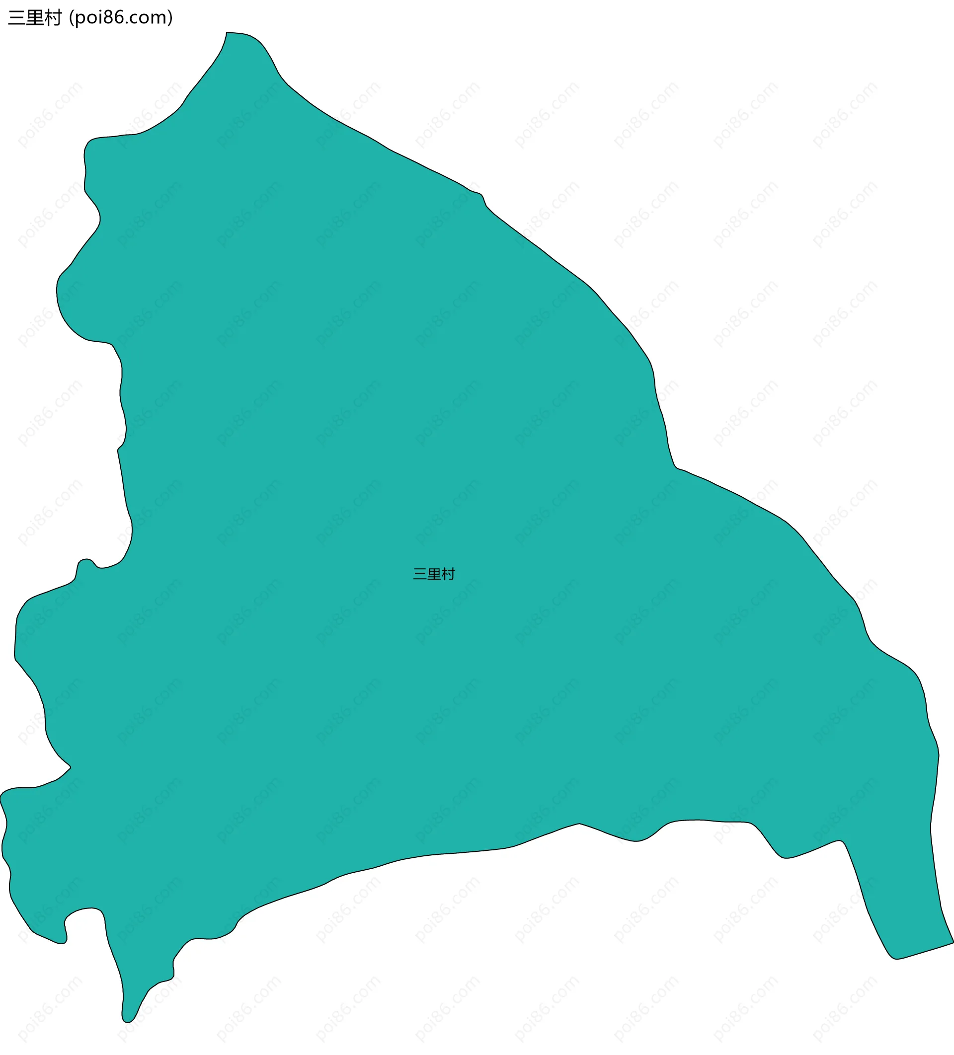 三里村边界地图