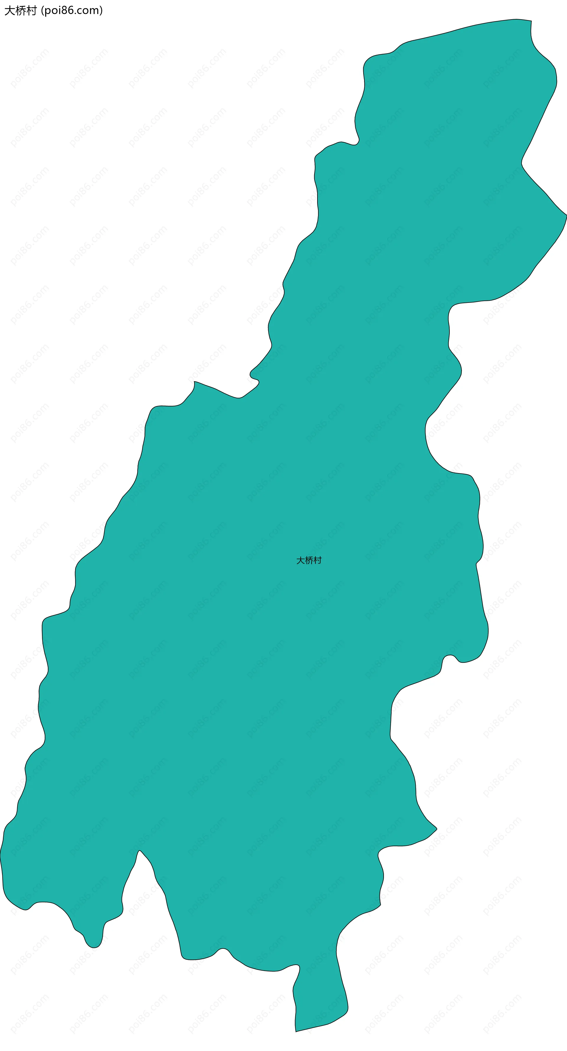 大桥村边界地图