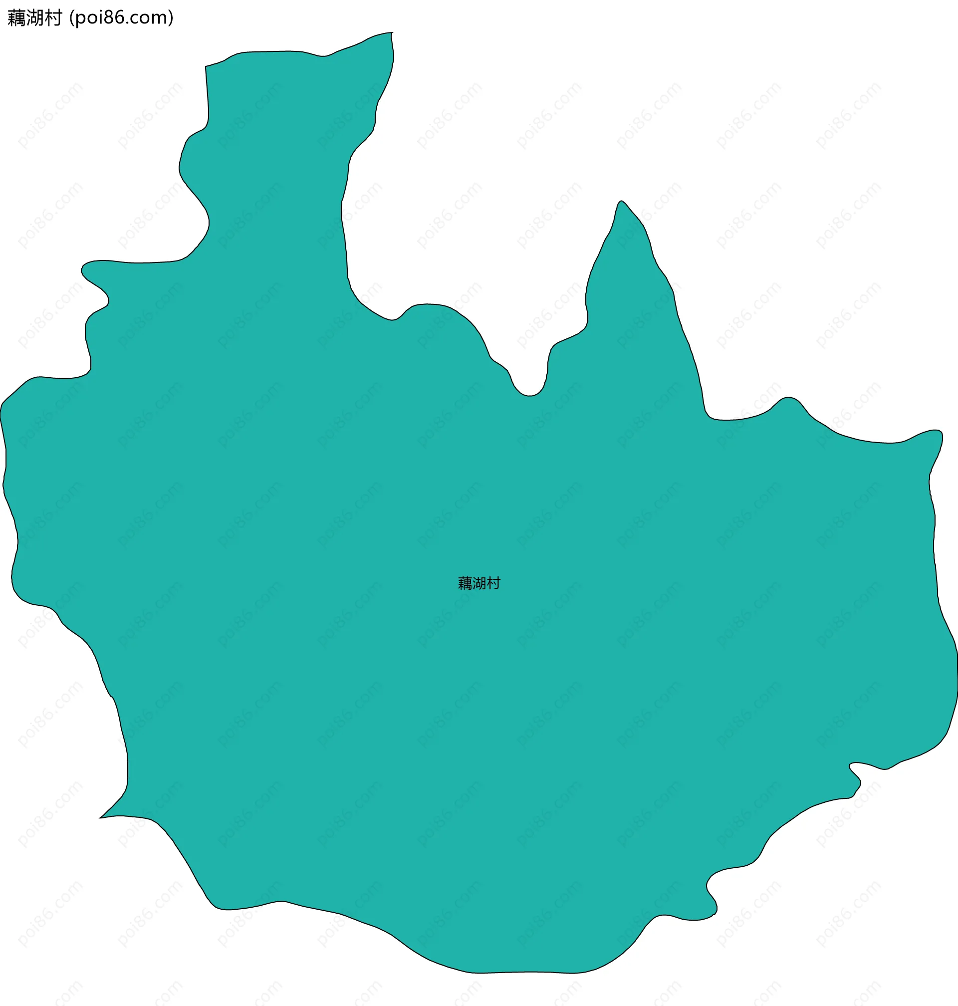 藕湖村边界地图