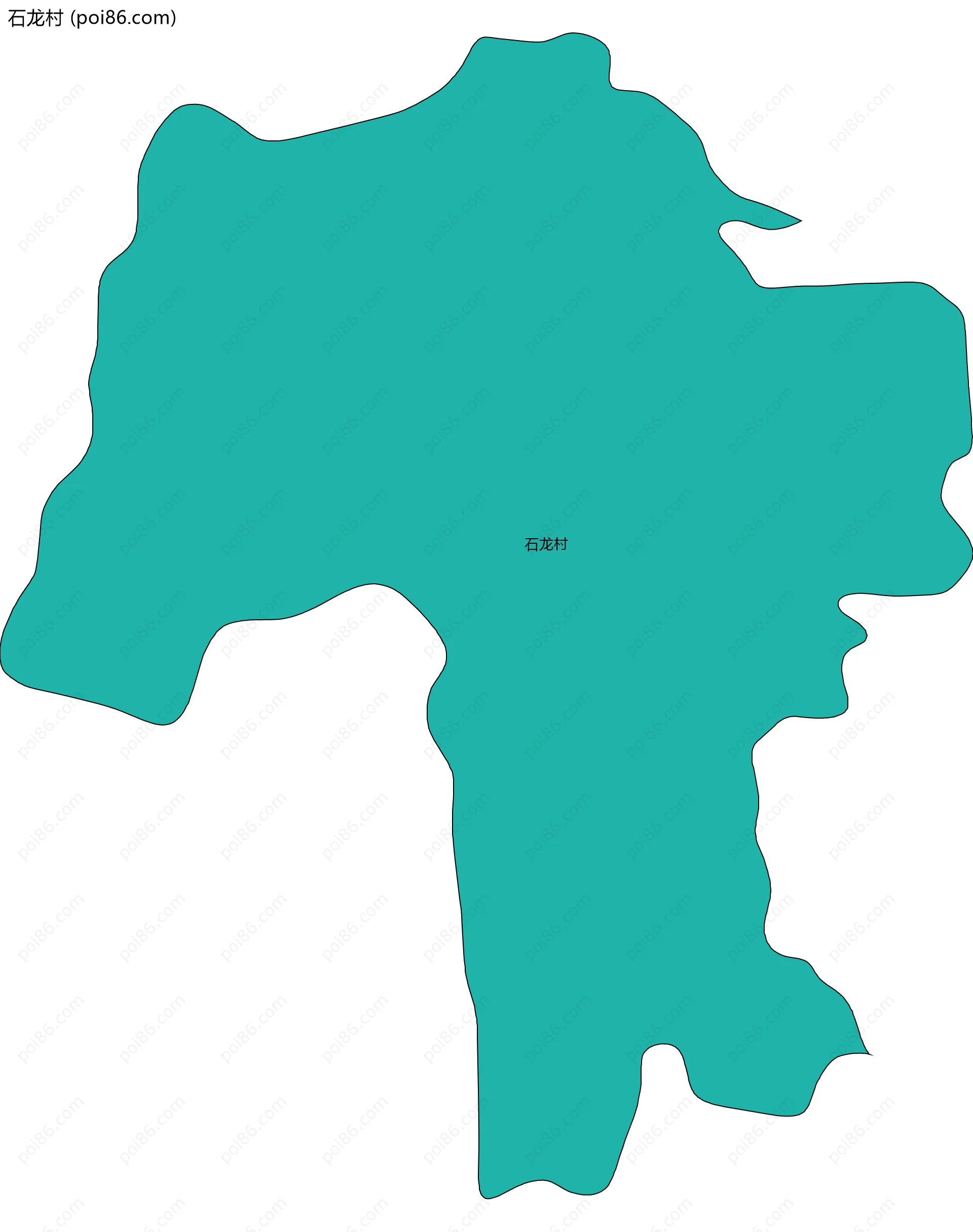 石龙村边界地图