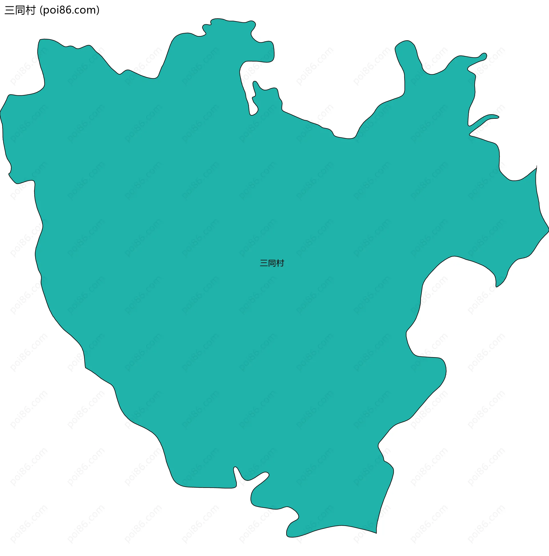 三同村边界地图