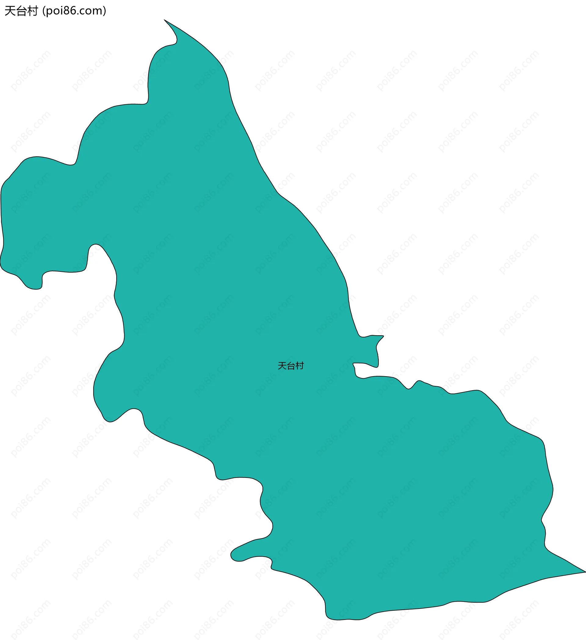 天台村边界地图