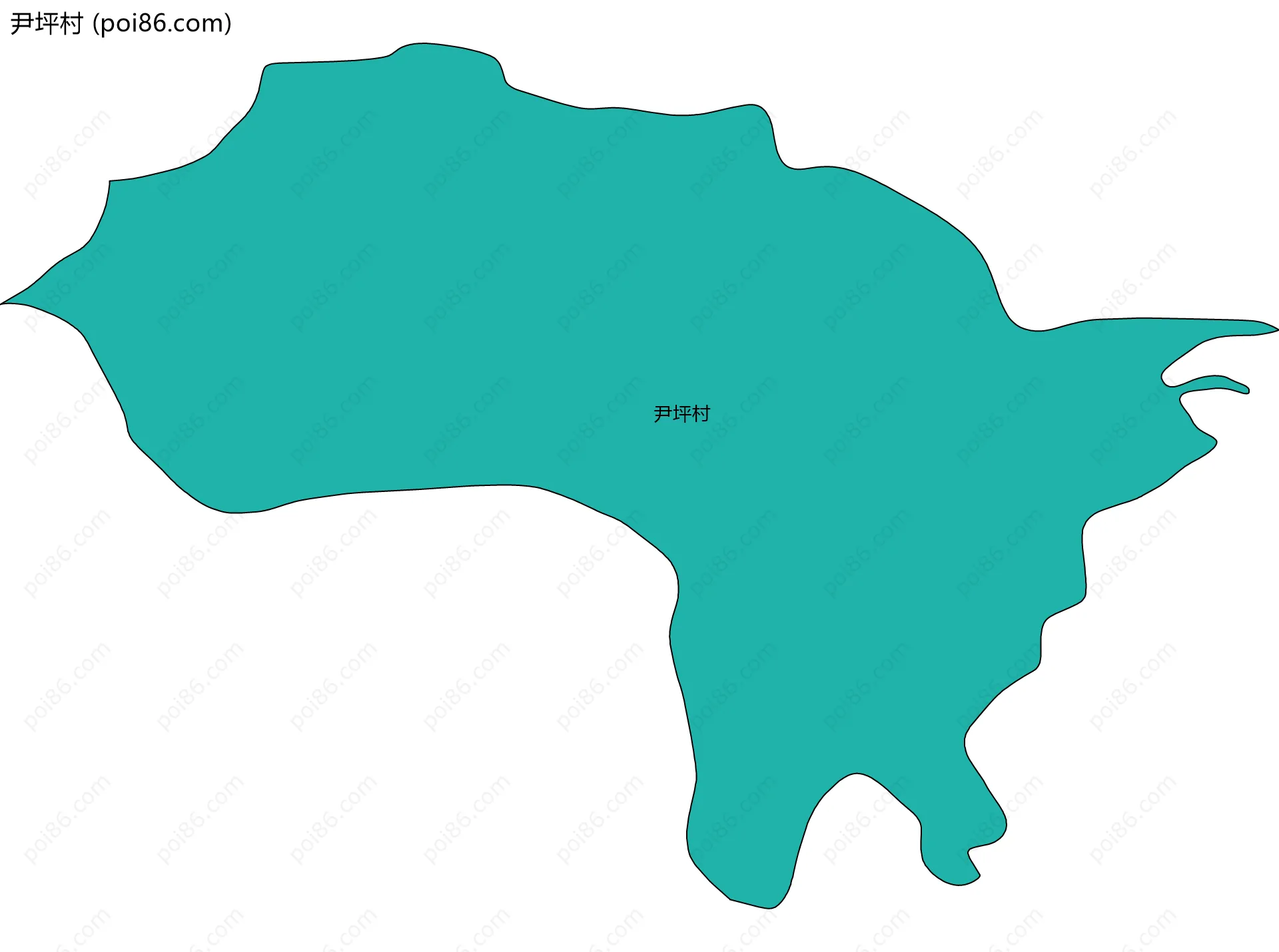 尹坪村边界地图