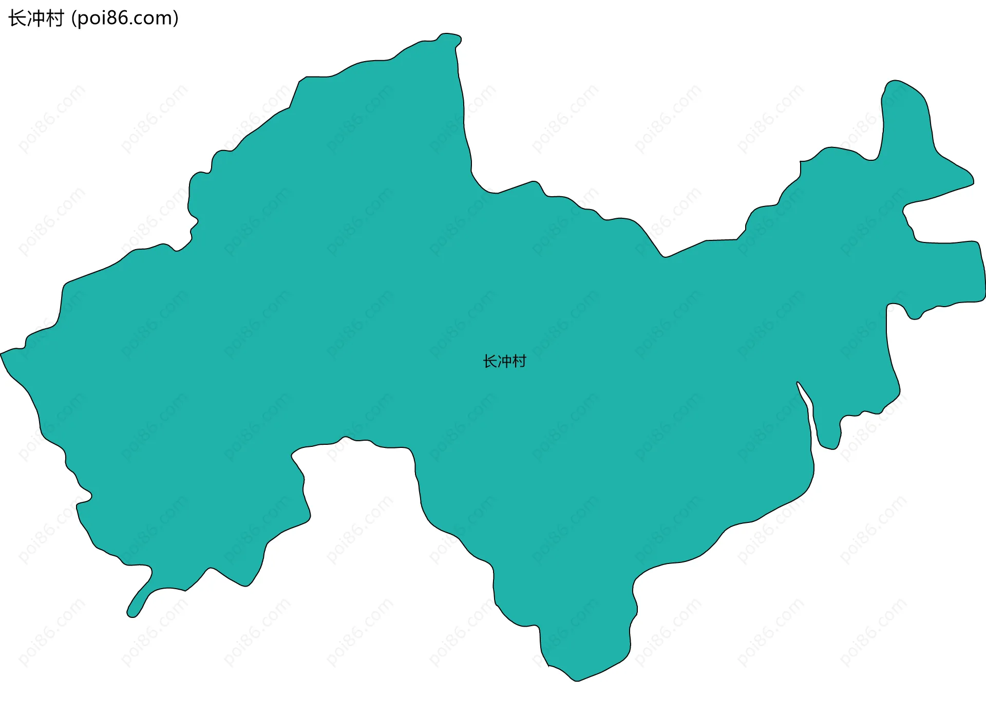 长冲村边界地图