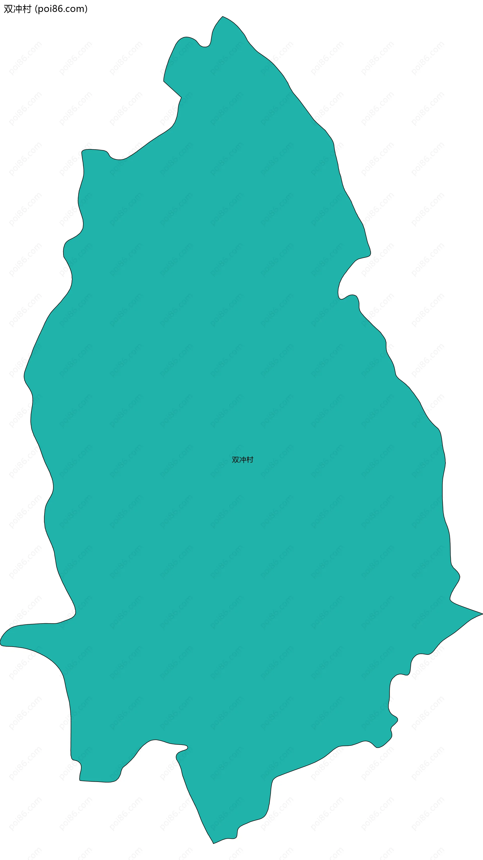 双冲村边界地图