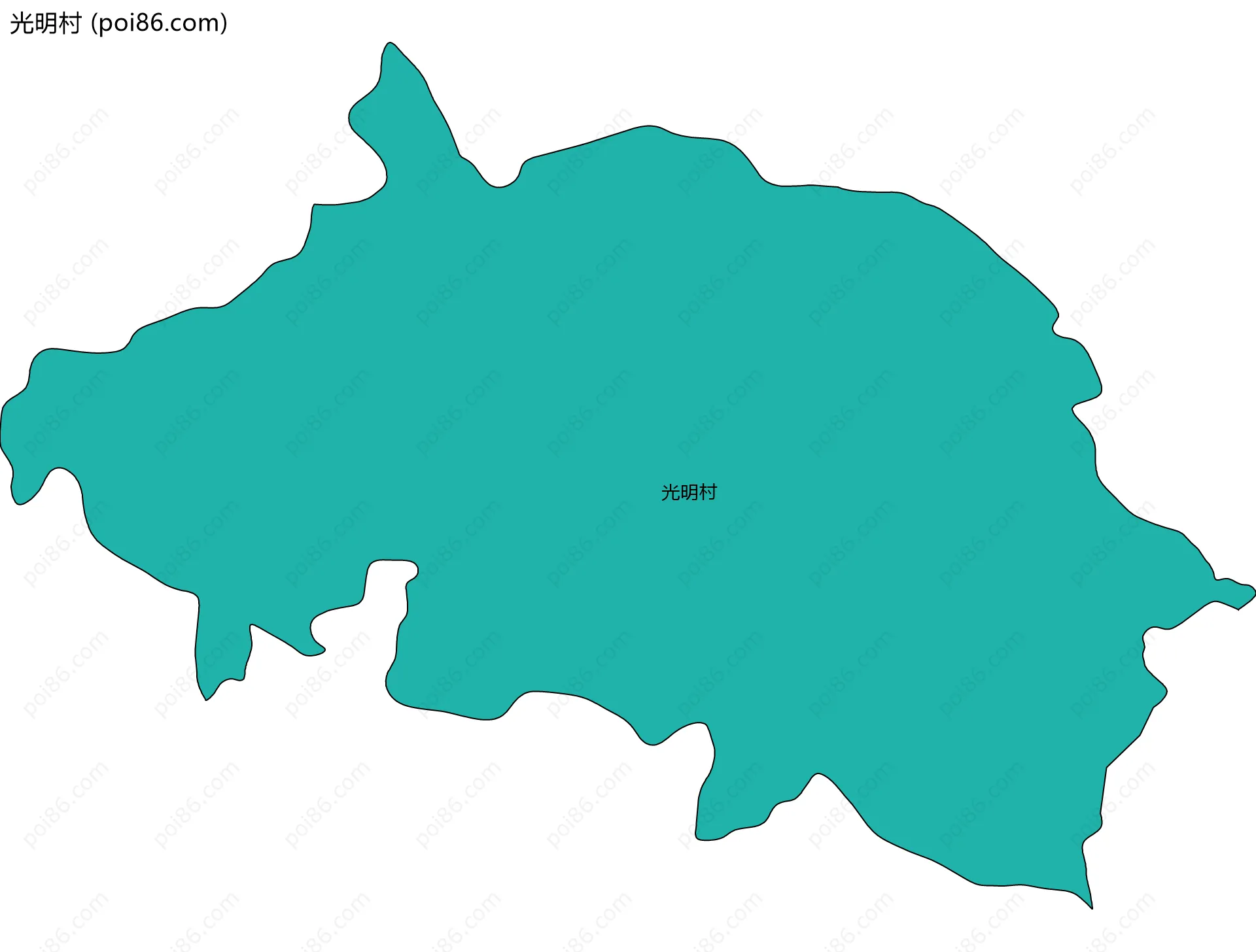 光明村边界地图
