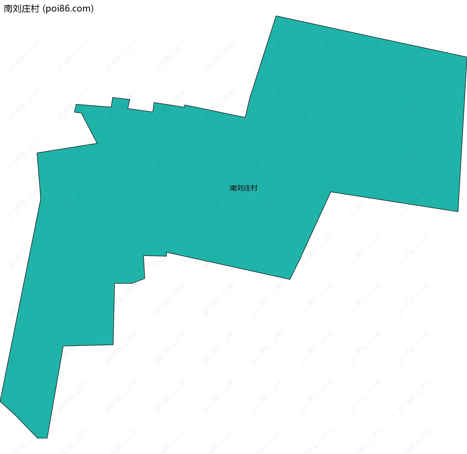 南刘庄村边界地图