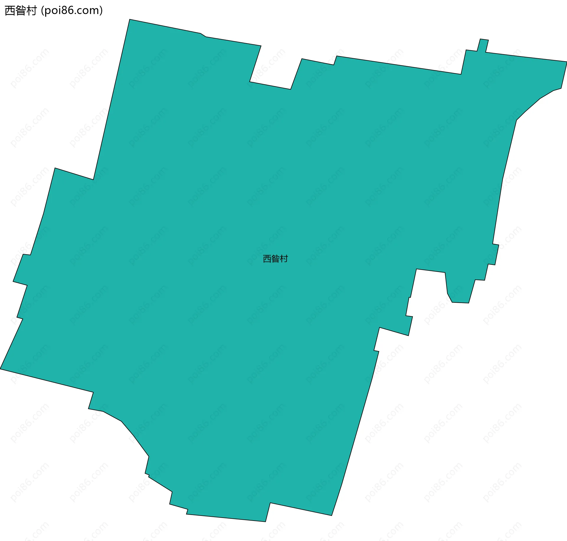 西昝村边界地图