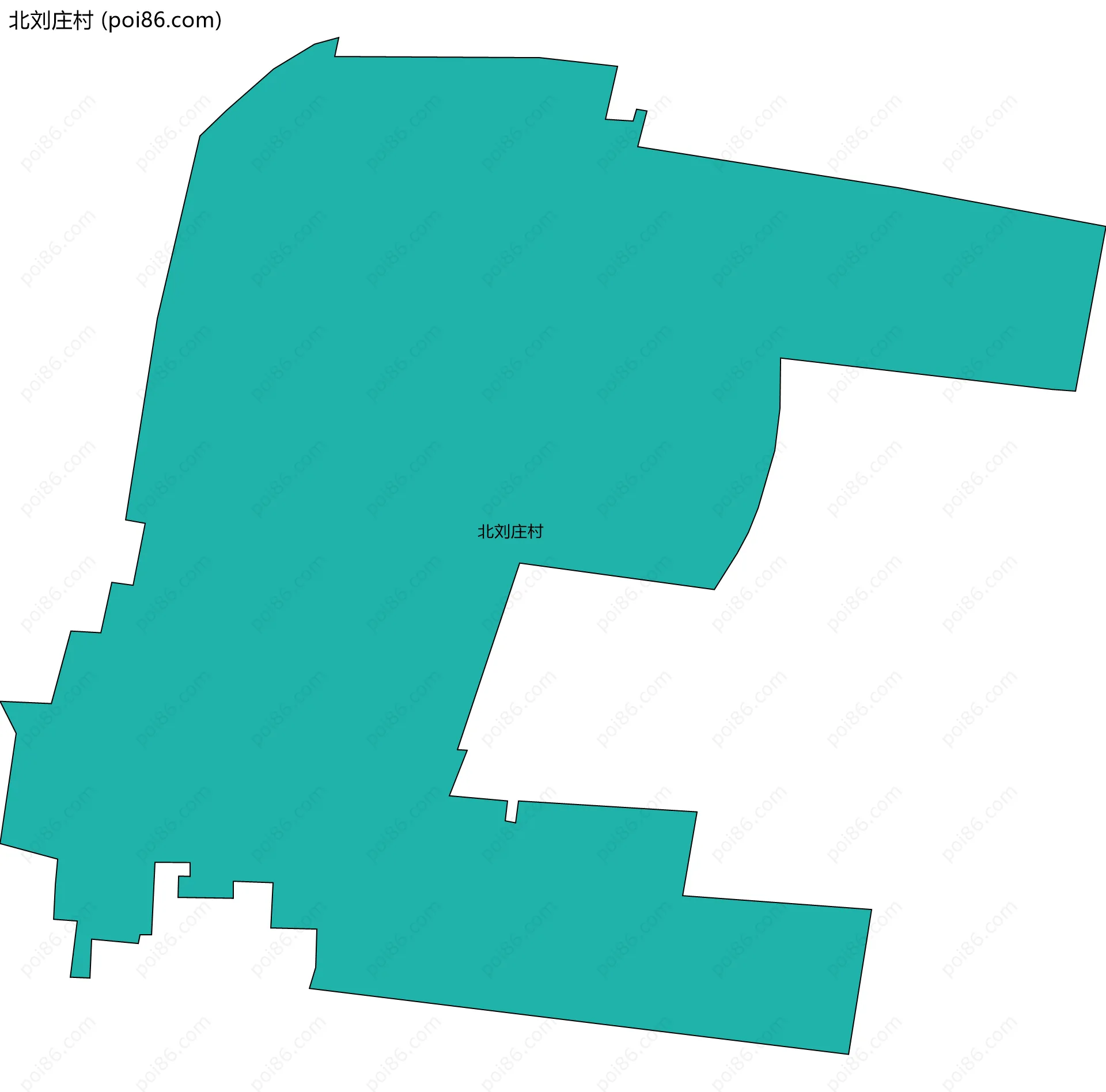 北刘庄村边界地图
