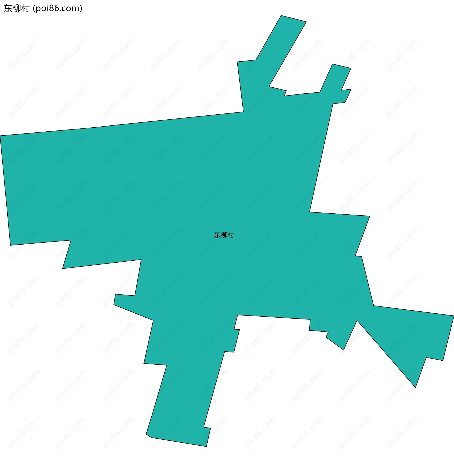 东柳村边界地图