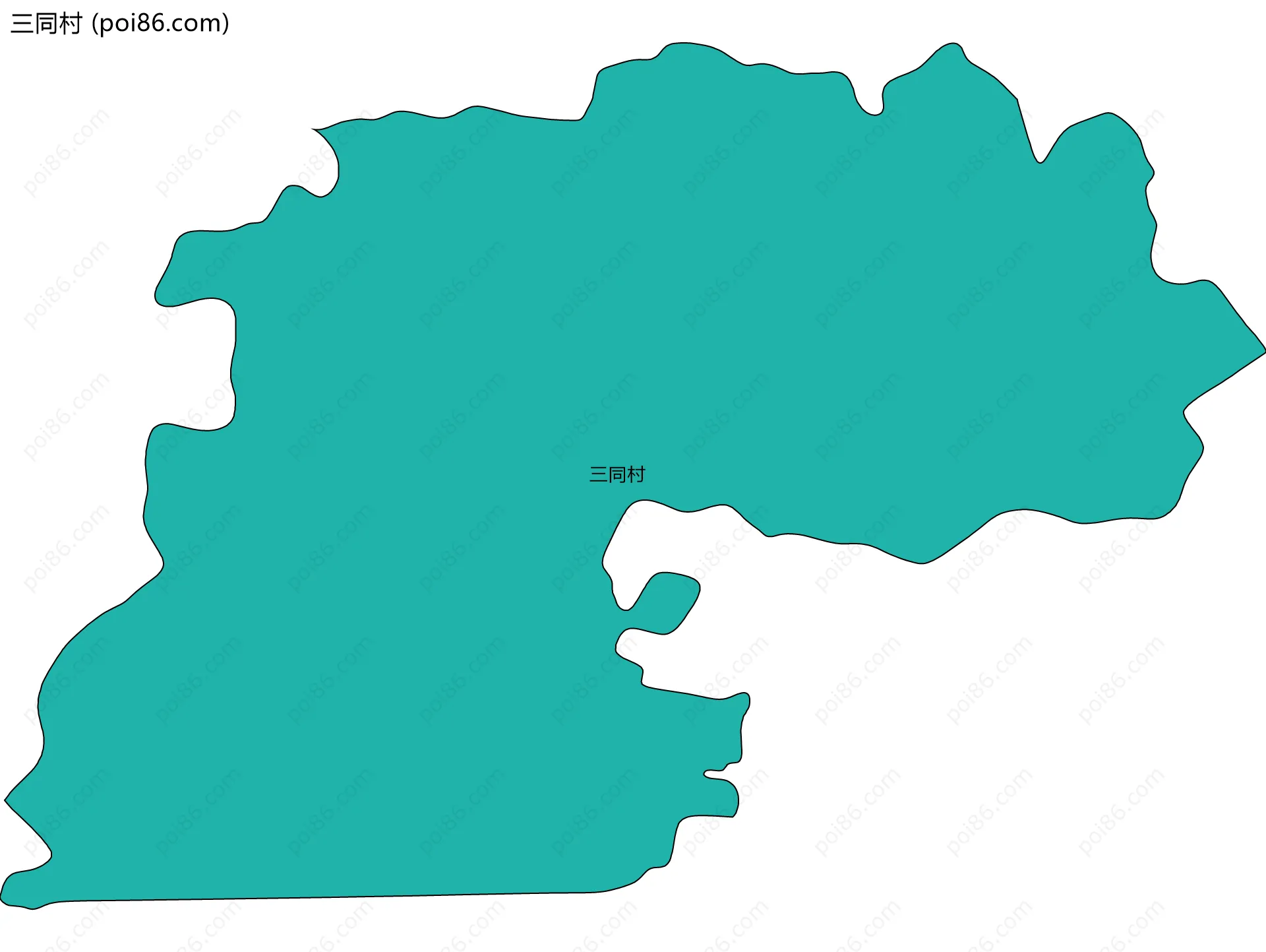 三同村边界地图