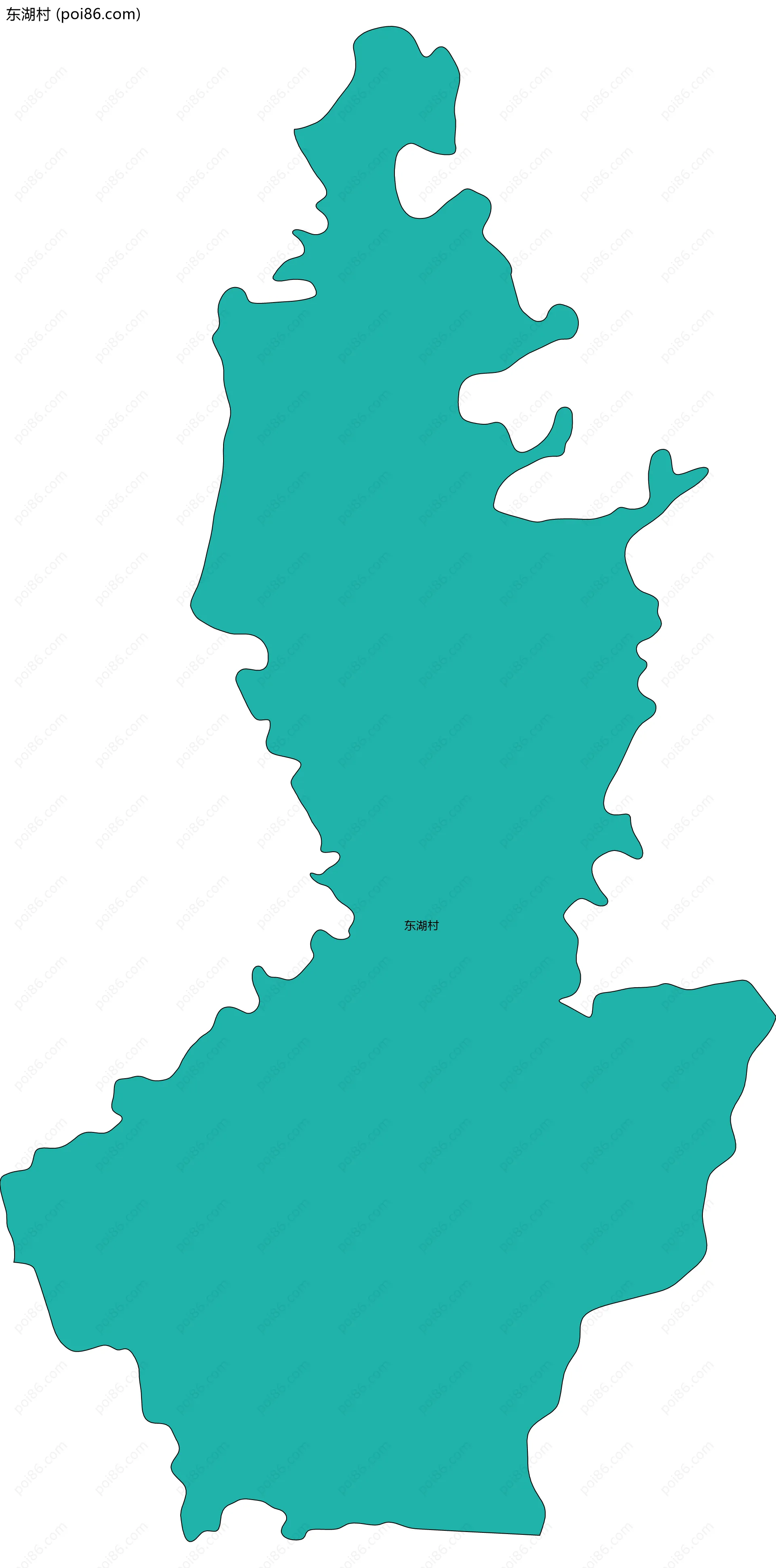 东湖村边界地图