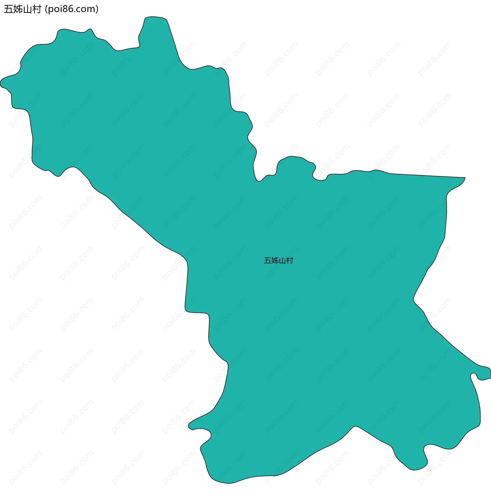 五姊山村边界地图