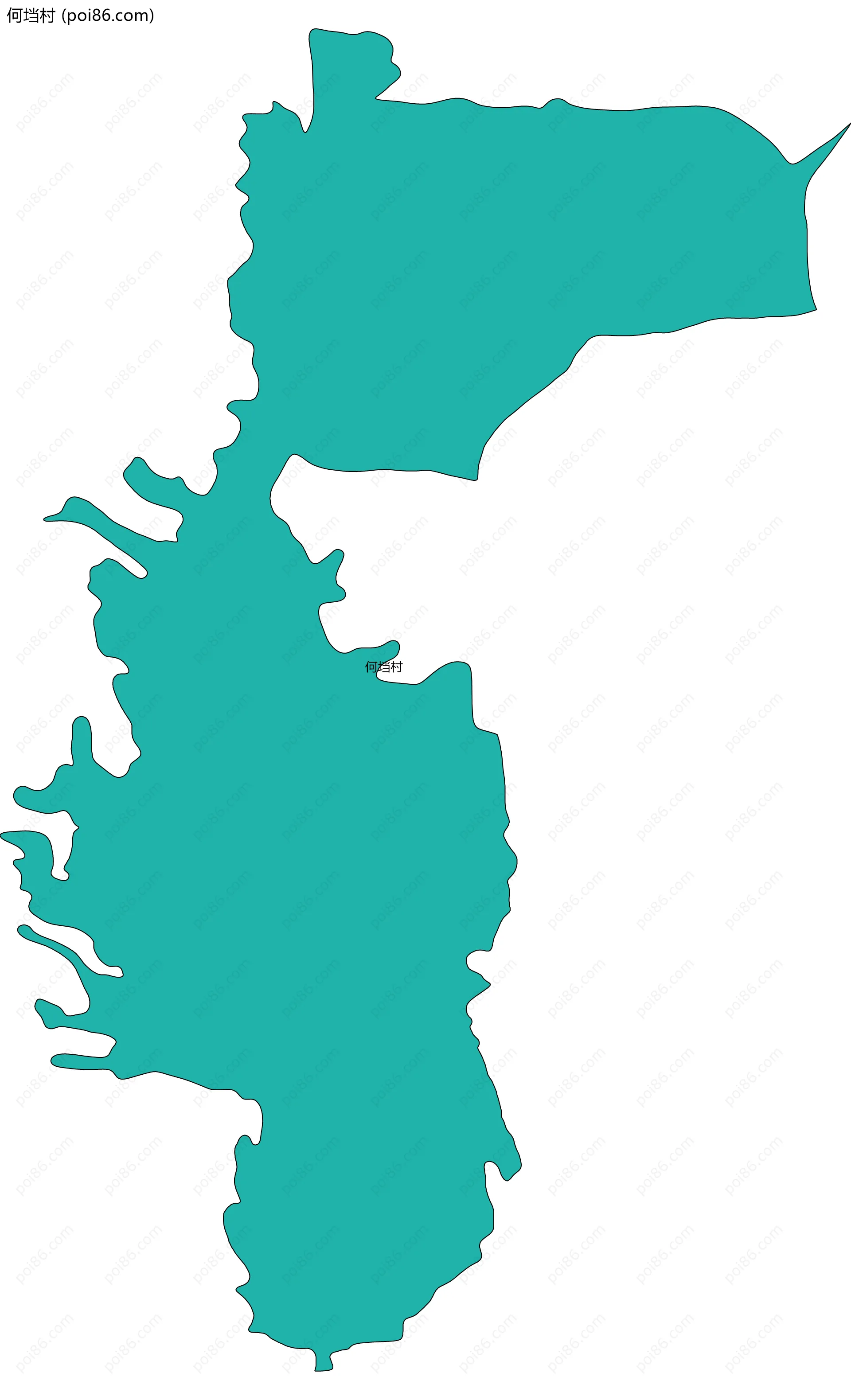 何垱村边界地图