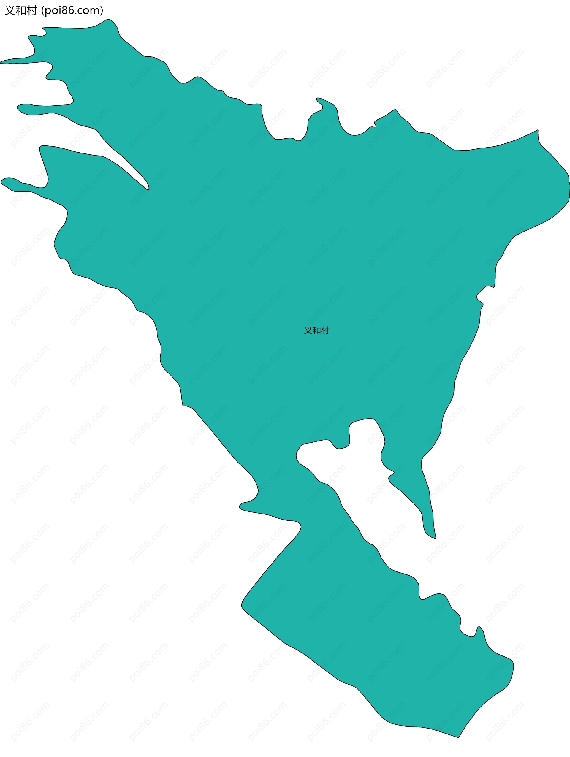 义和村边界地图