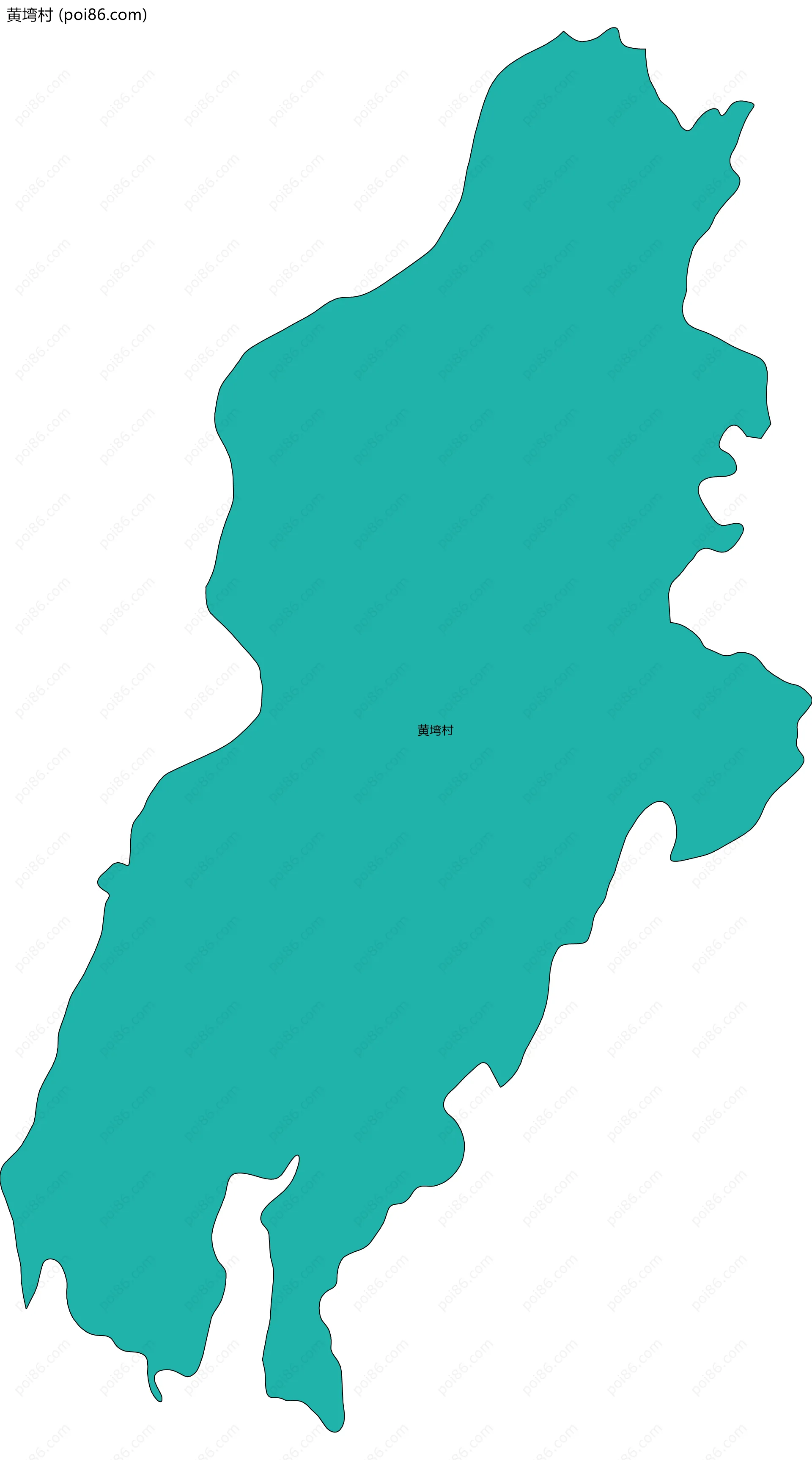 黄塆村边界地图