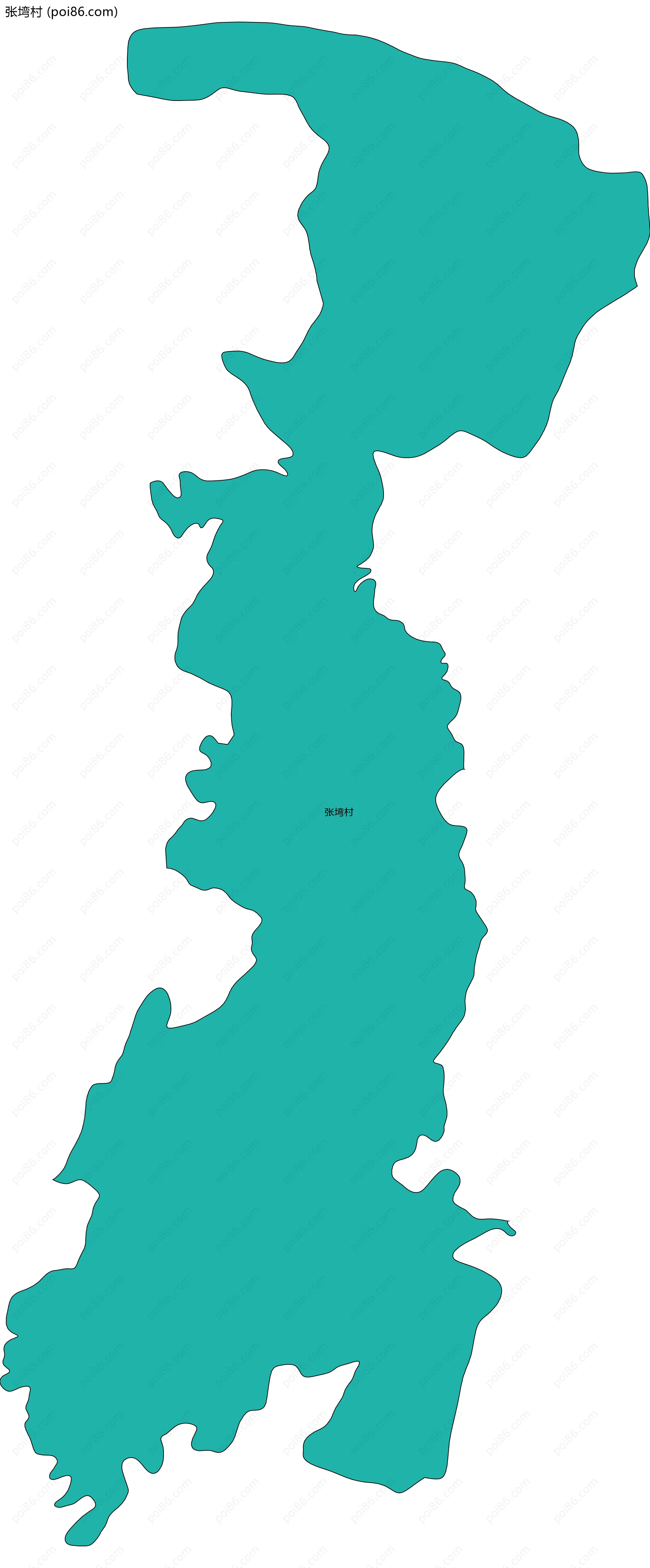 张塆村边界地图