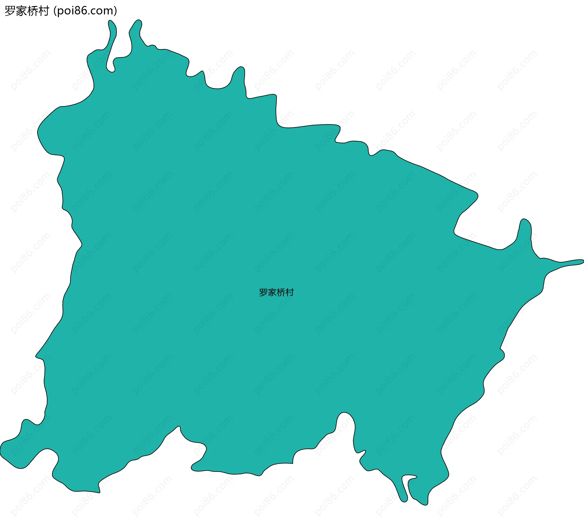 罗家桥村边界地图