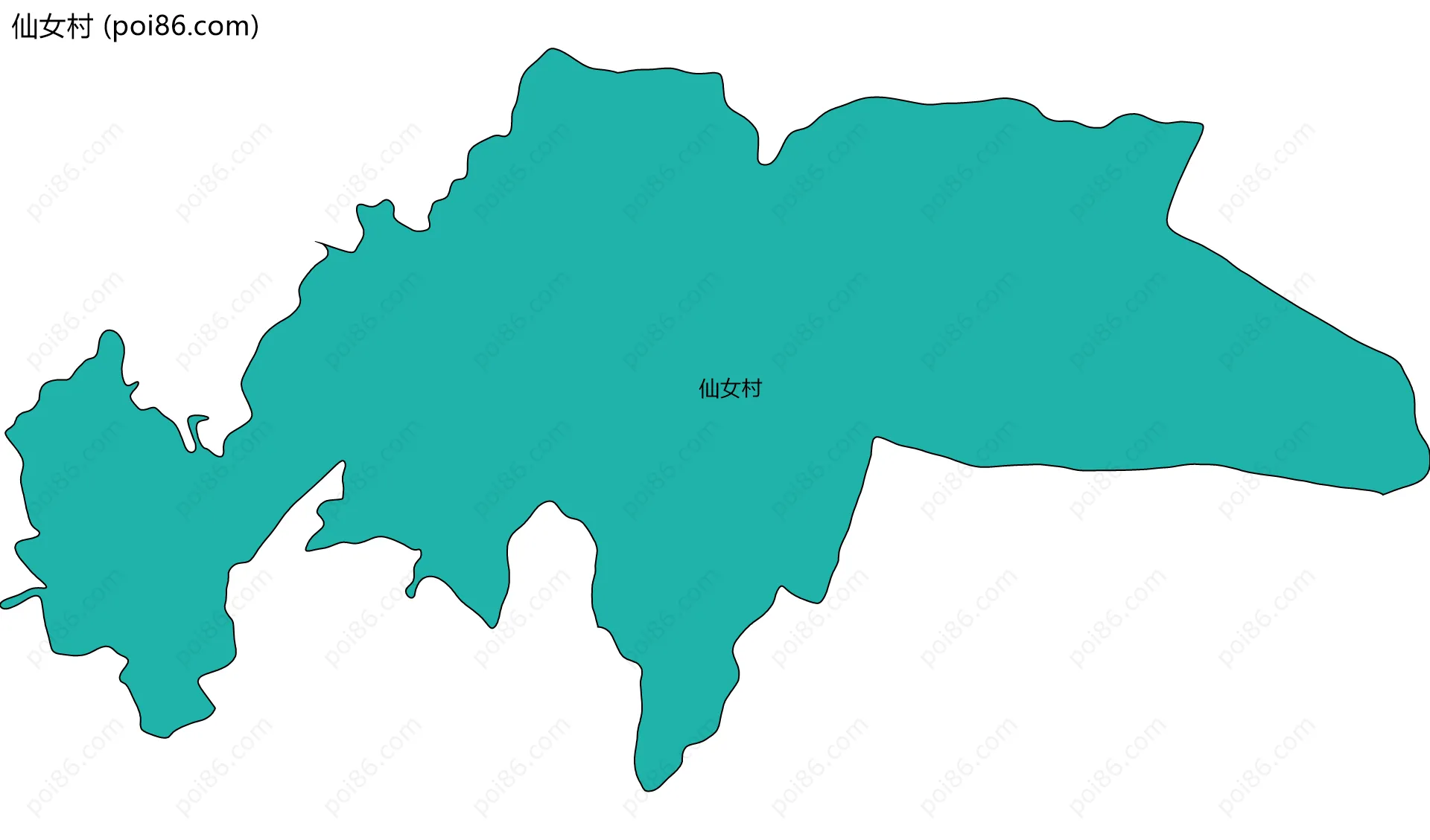 仙女村边界地图