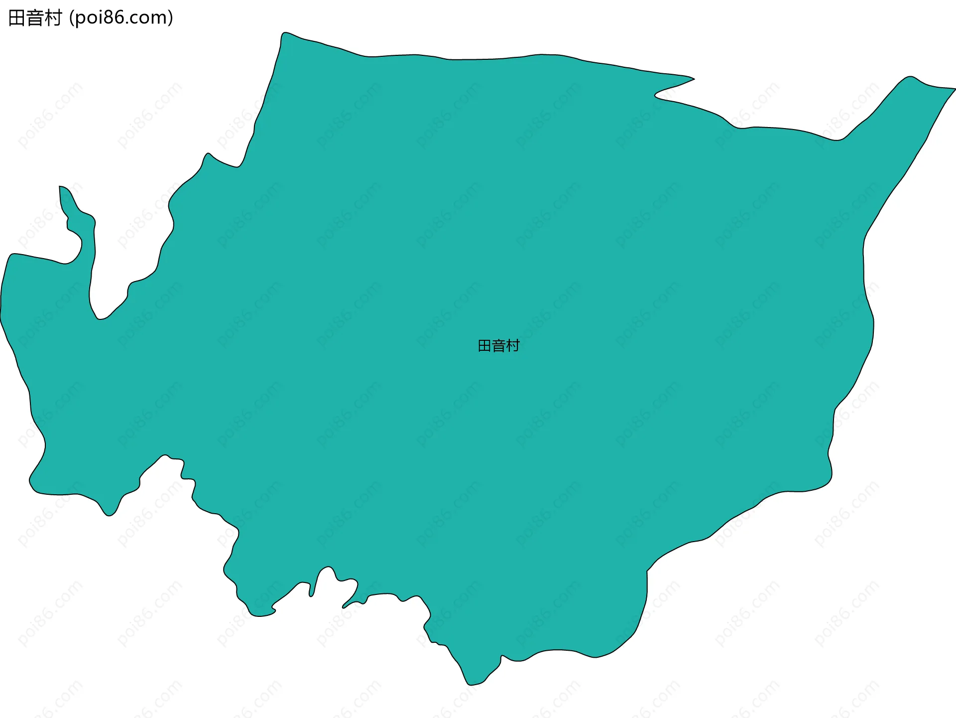田音村边界地图
