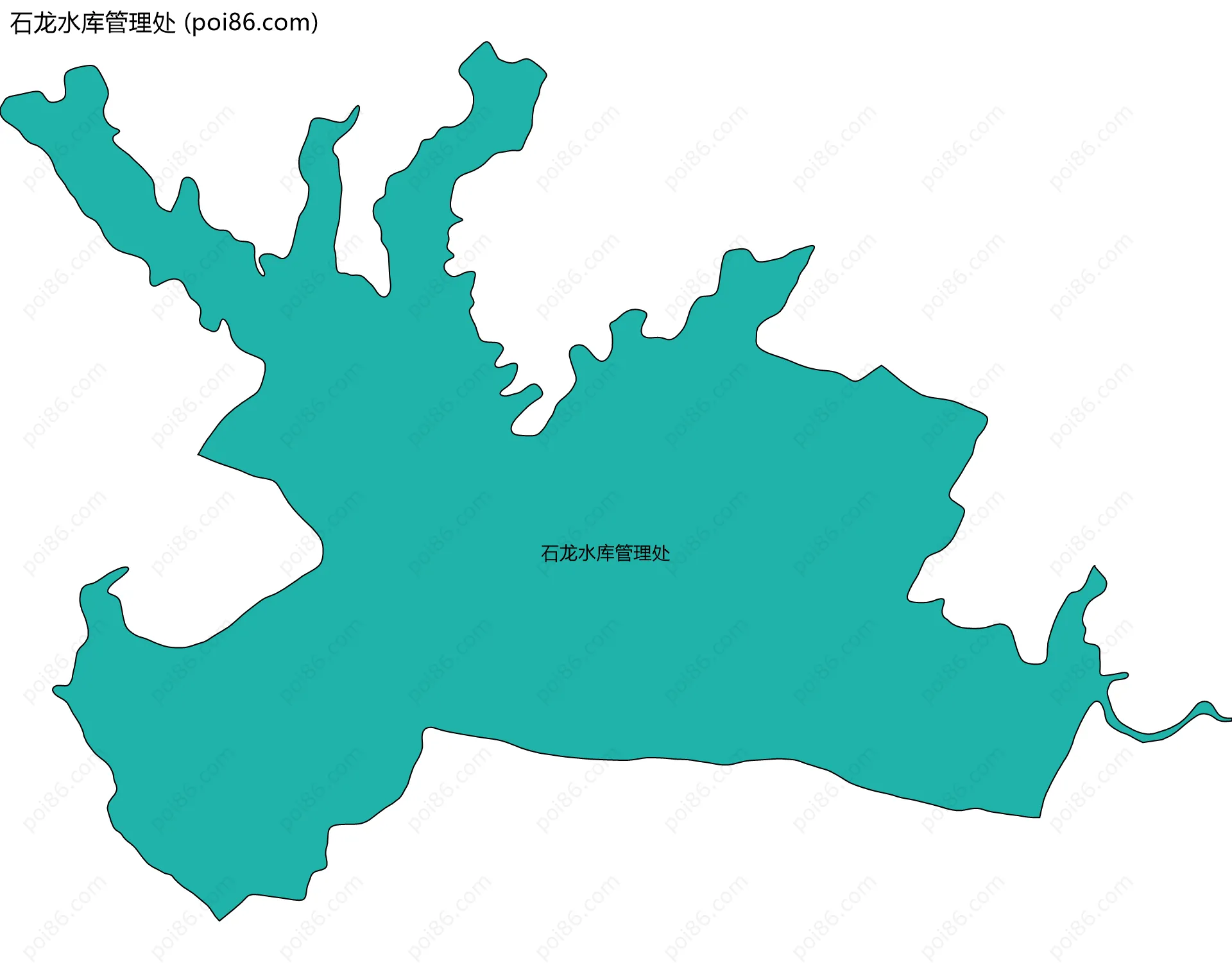 石龙水库管理处边界地图