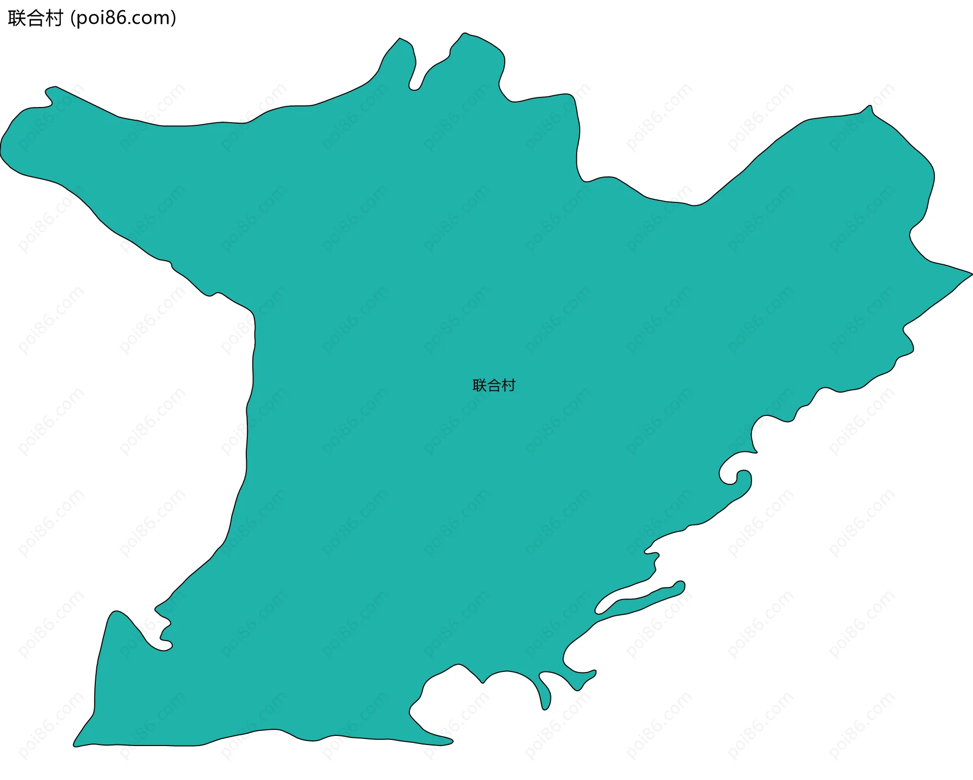 联合村边界地图