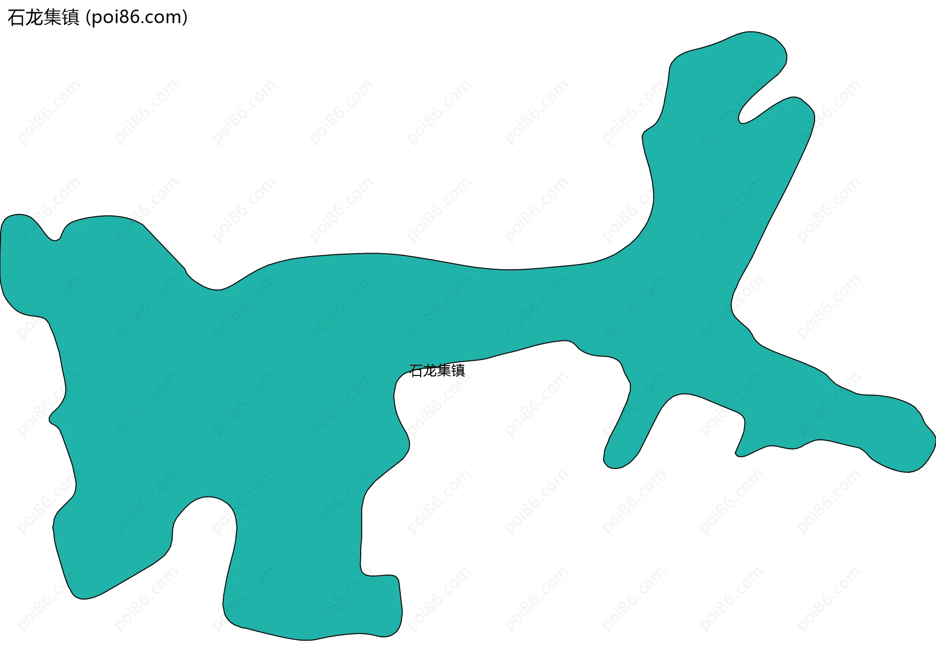 石龙集镇边界地图