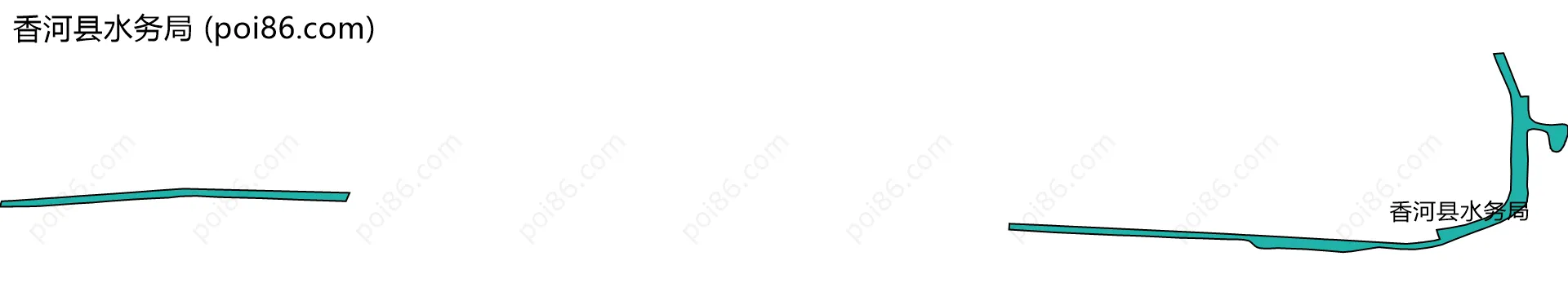 香河县水务局边界地图(五级行政区划)