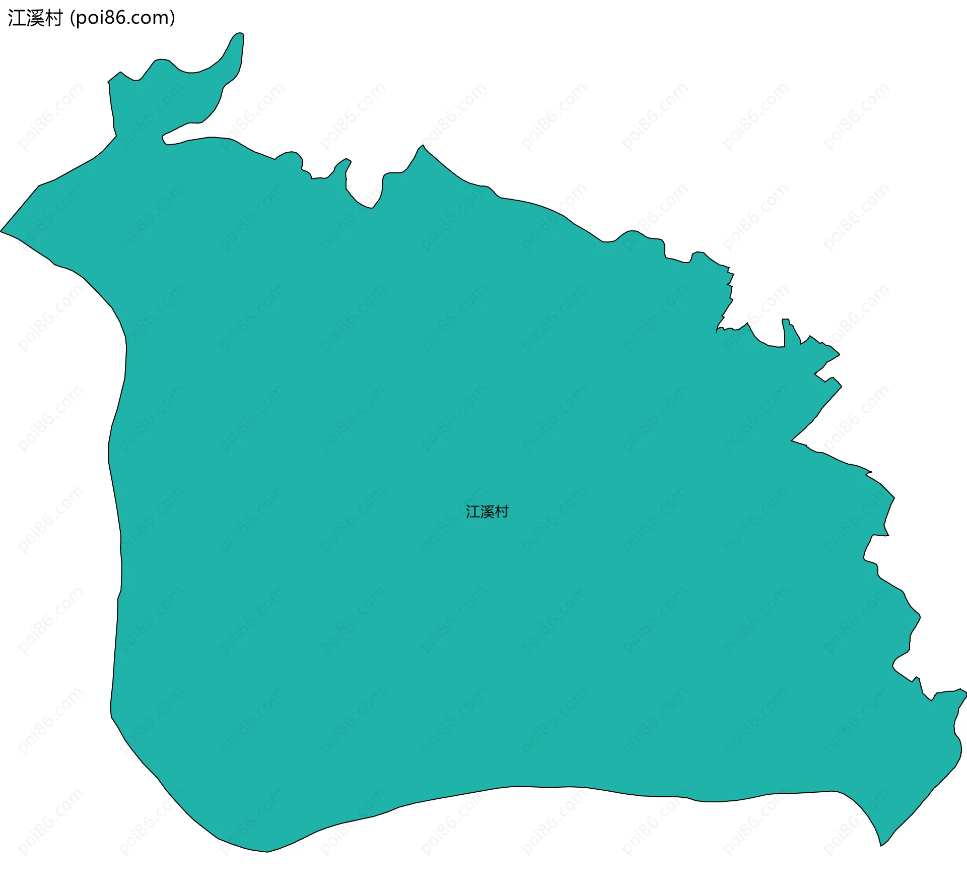 江溪村边界地图