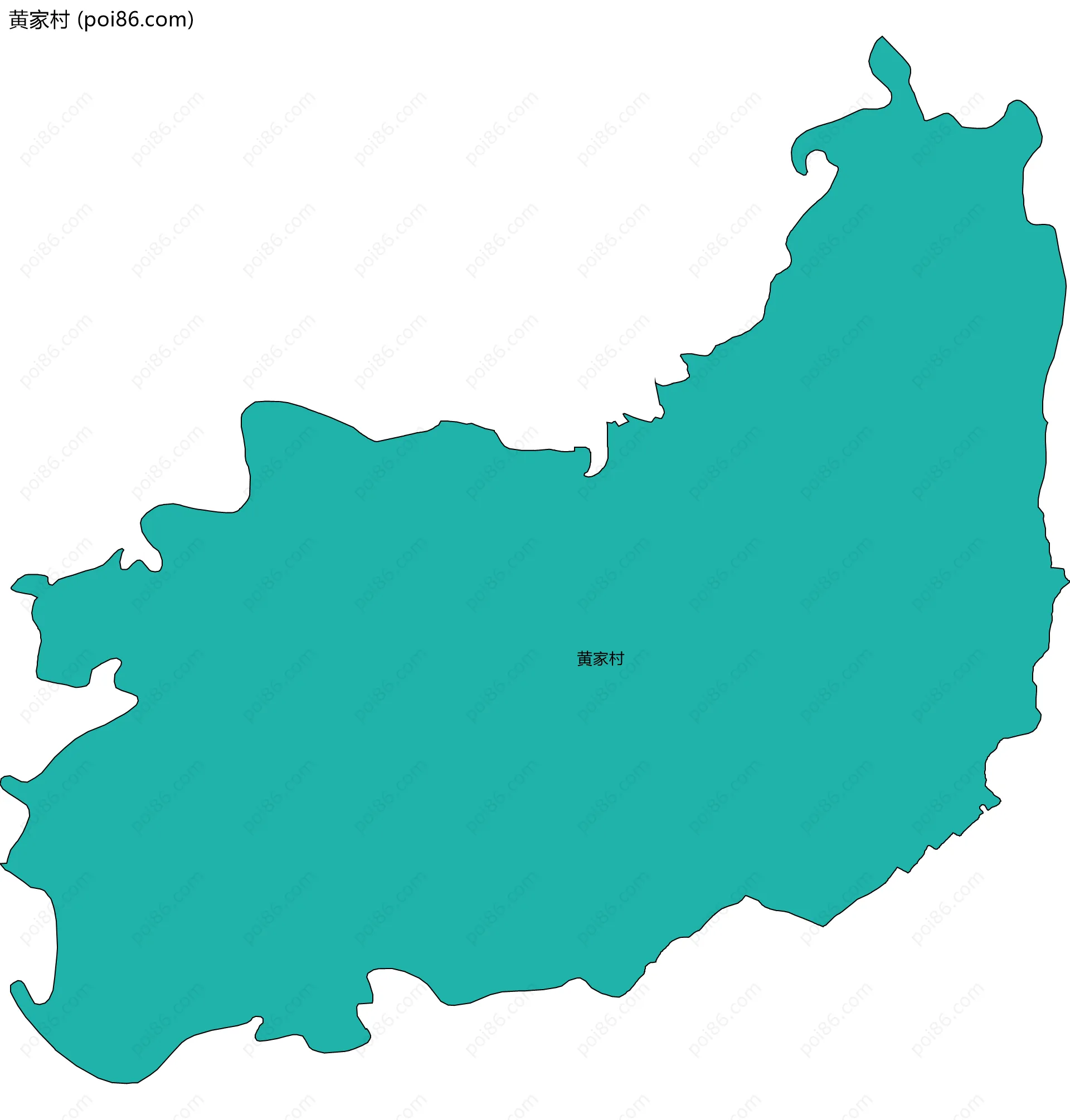 黄家村边界地图