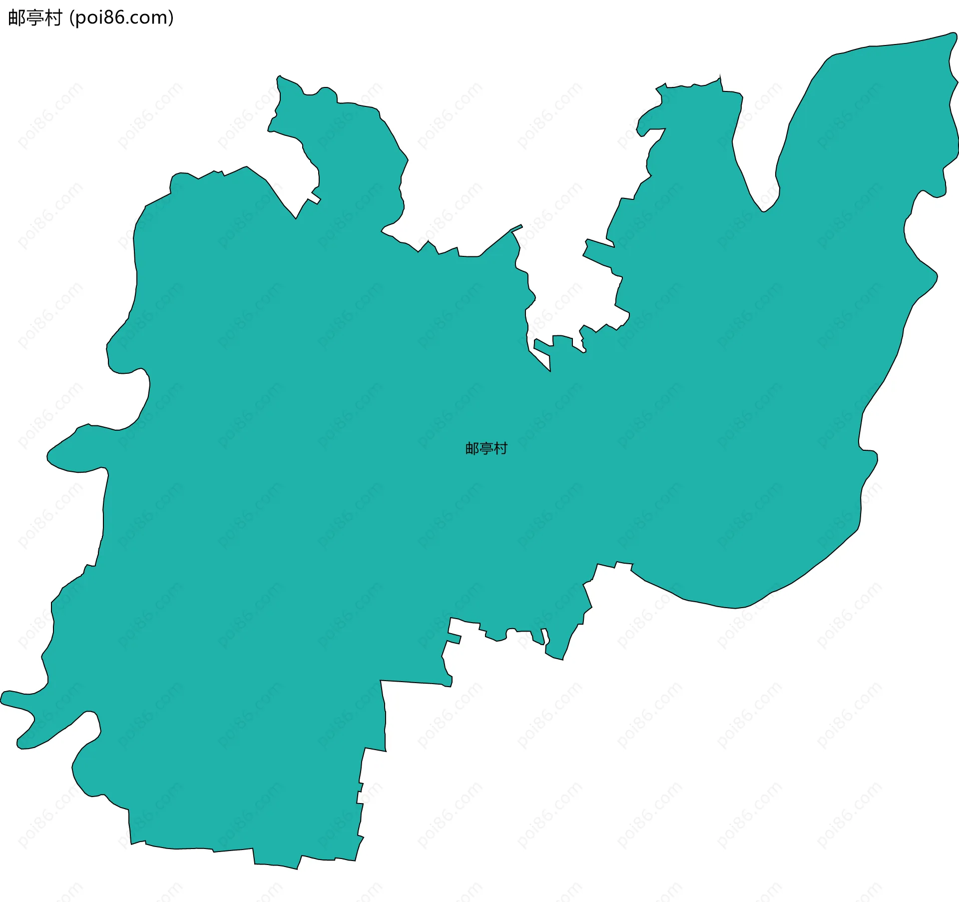 邮亭村边界地图