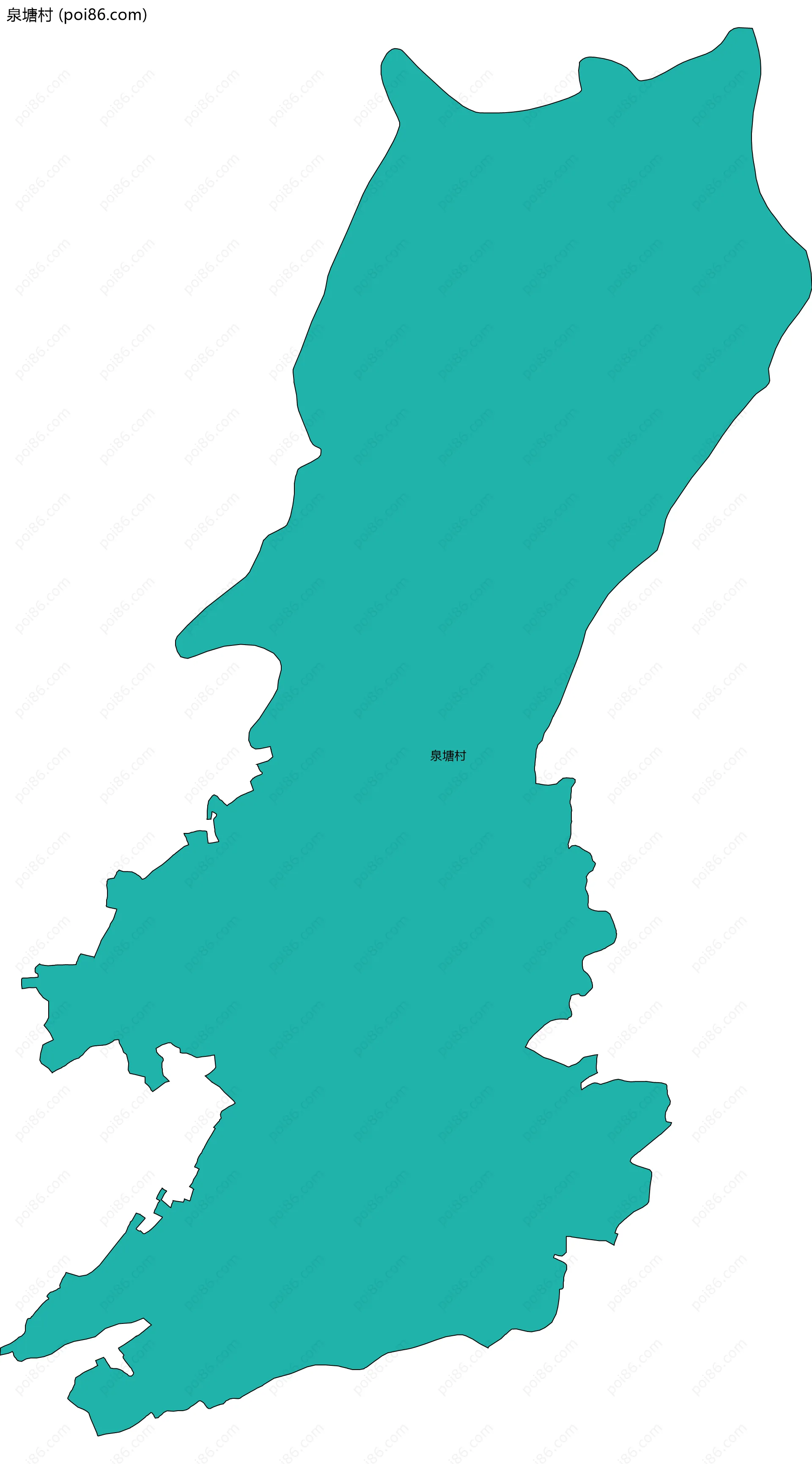 泉塘村边界地图