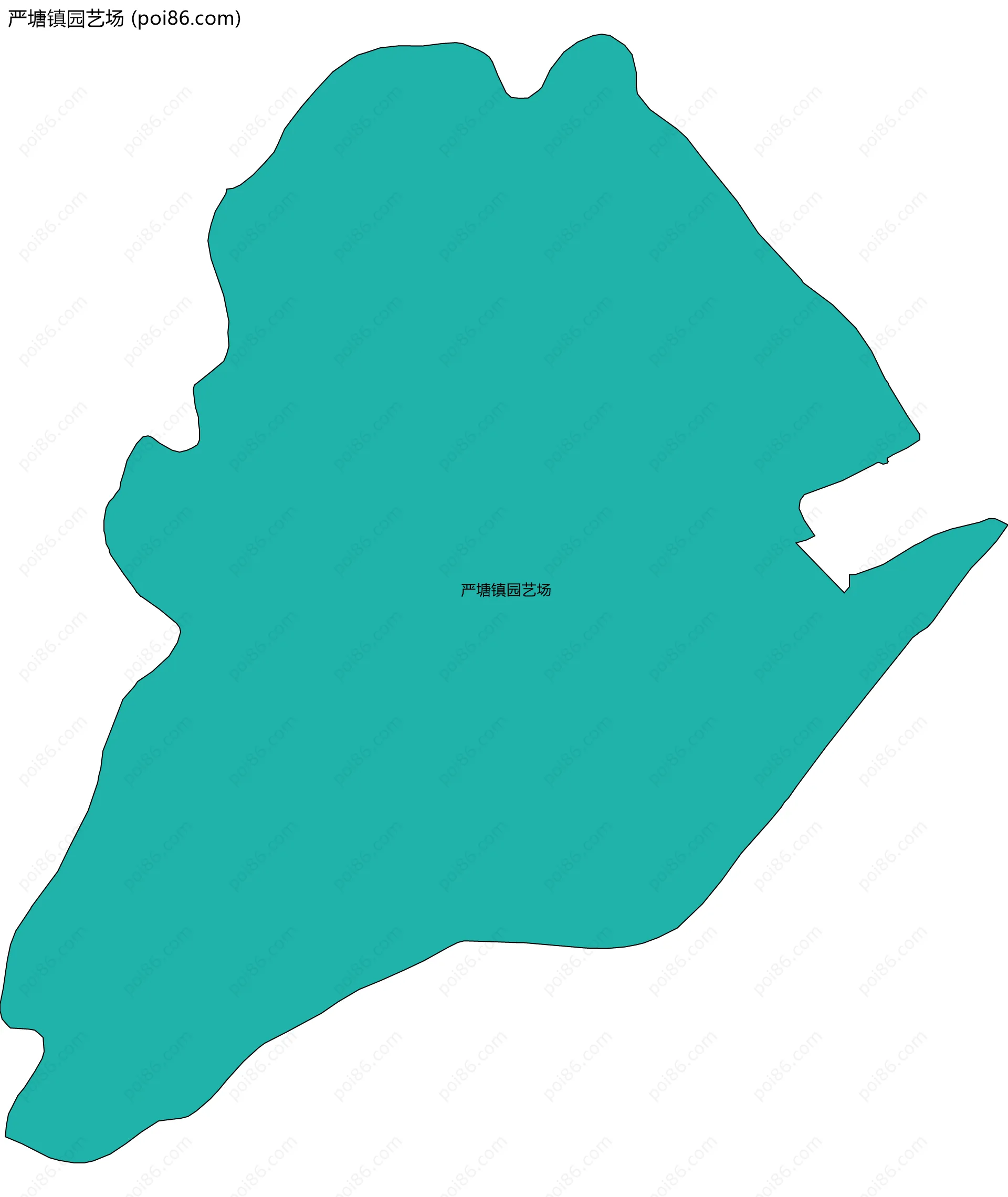 严塘镇园艺场边界地图