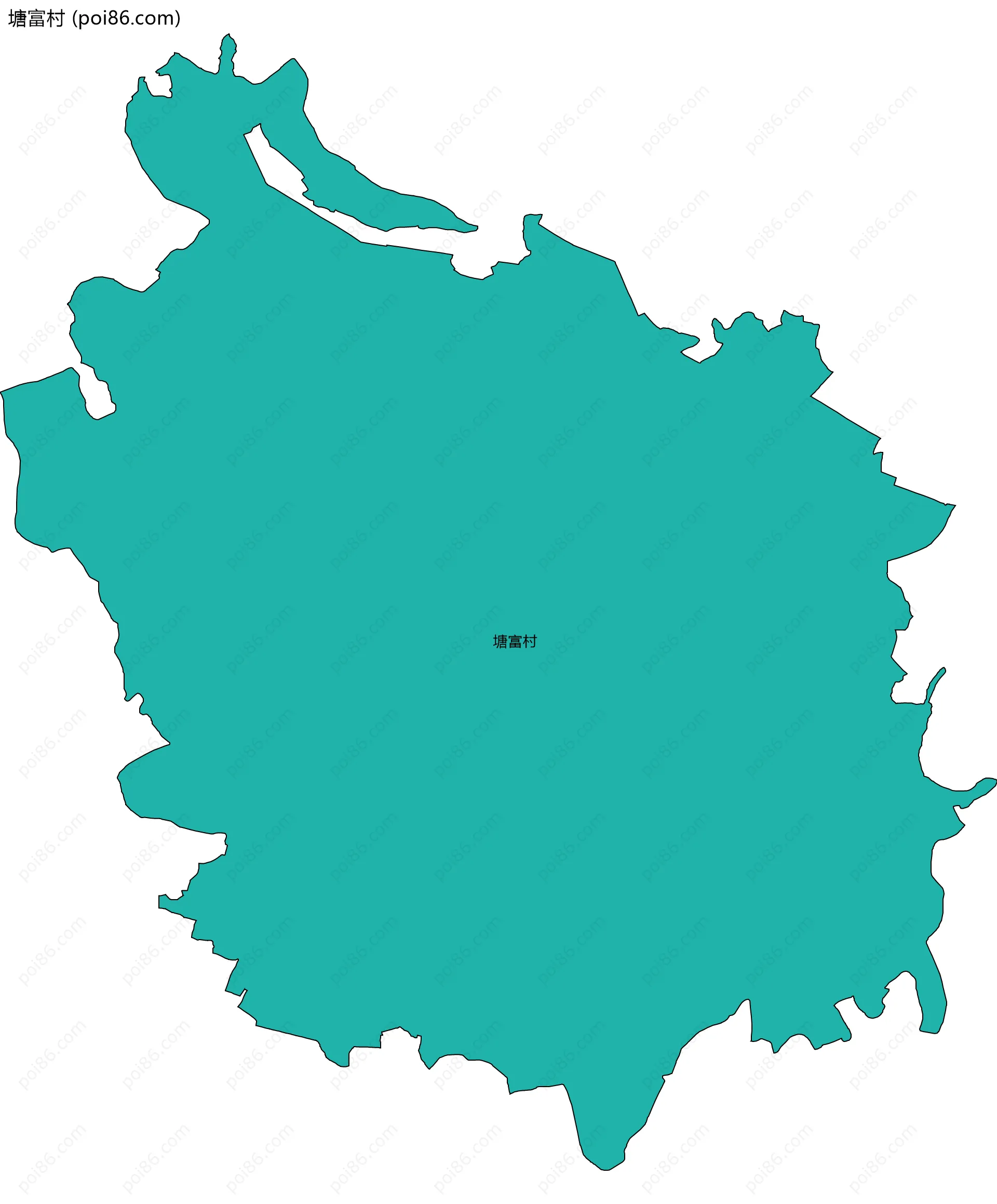 塘富村边界地图