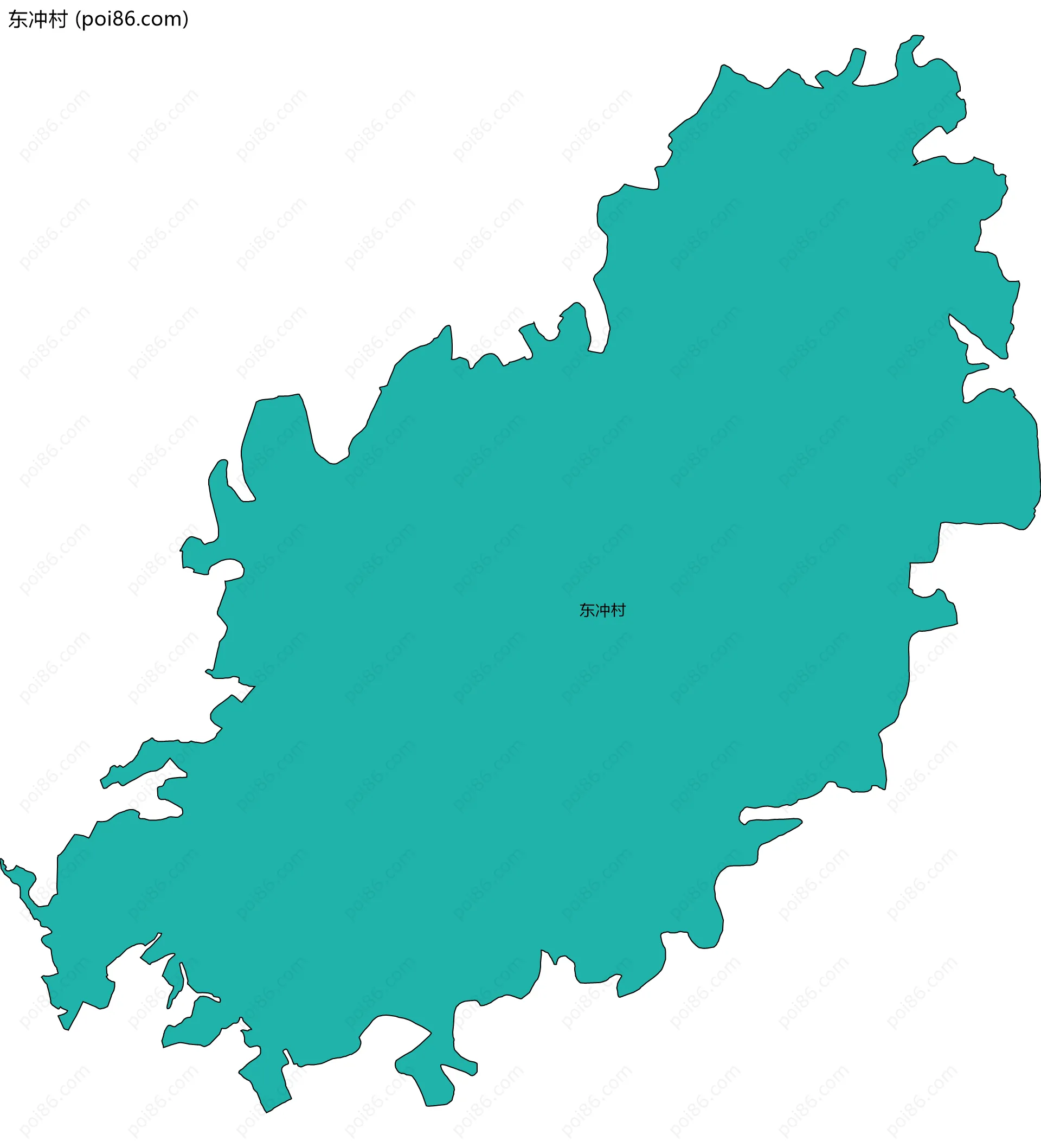 东冲村边界地图