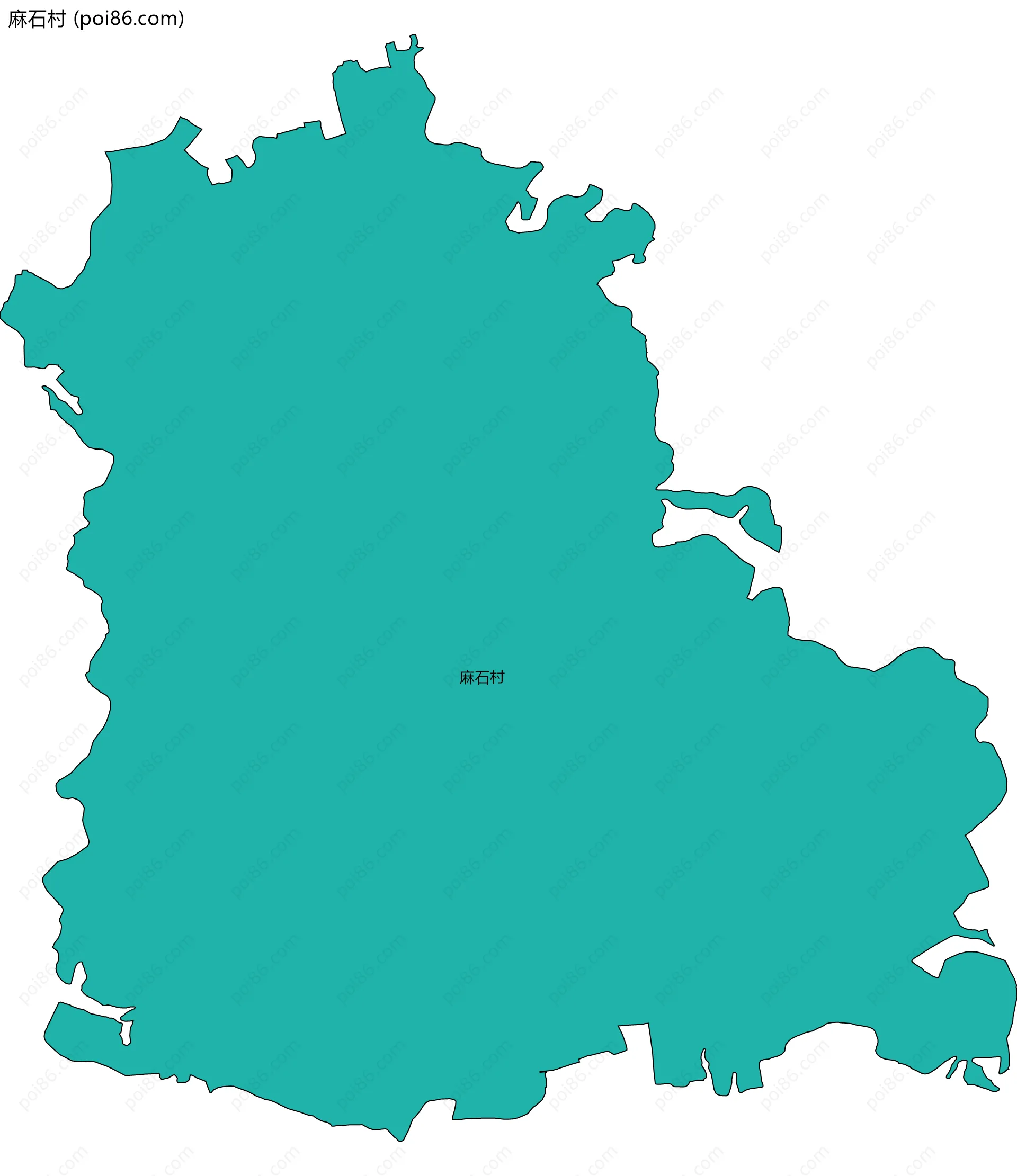 麻石村边界地图