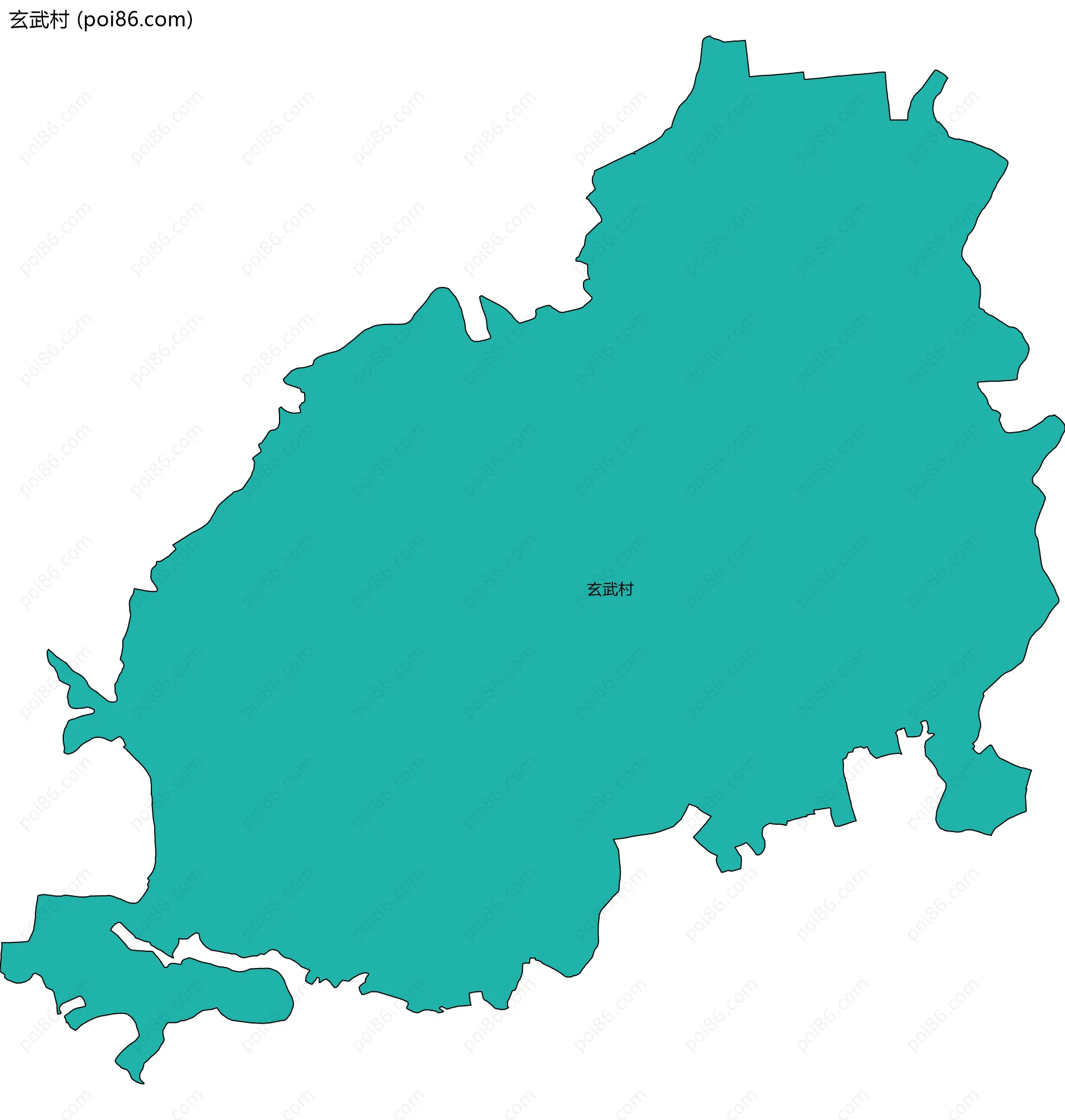 玄武村边界地图