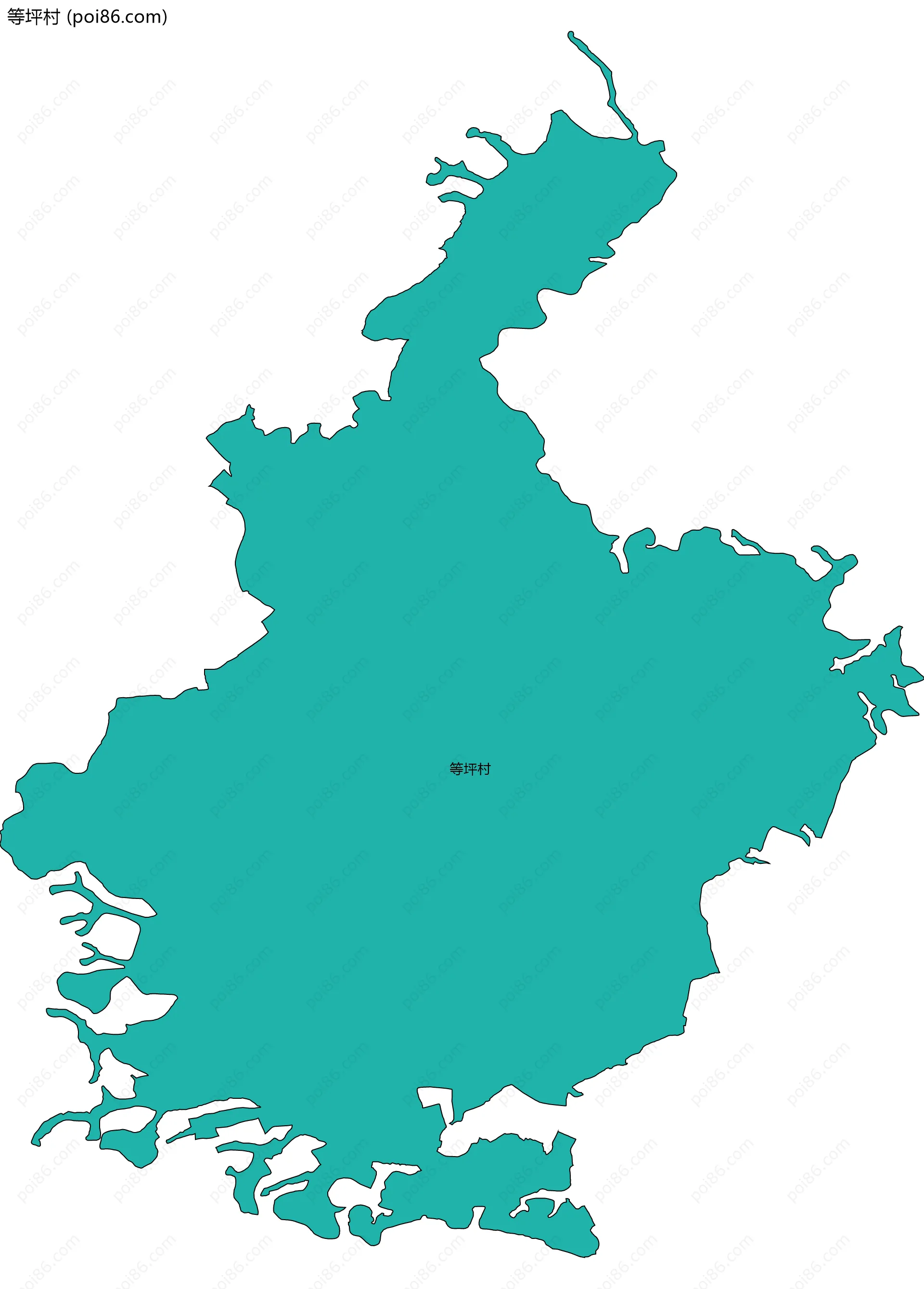 等坪村边界地图