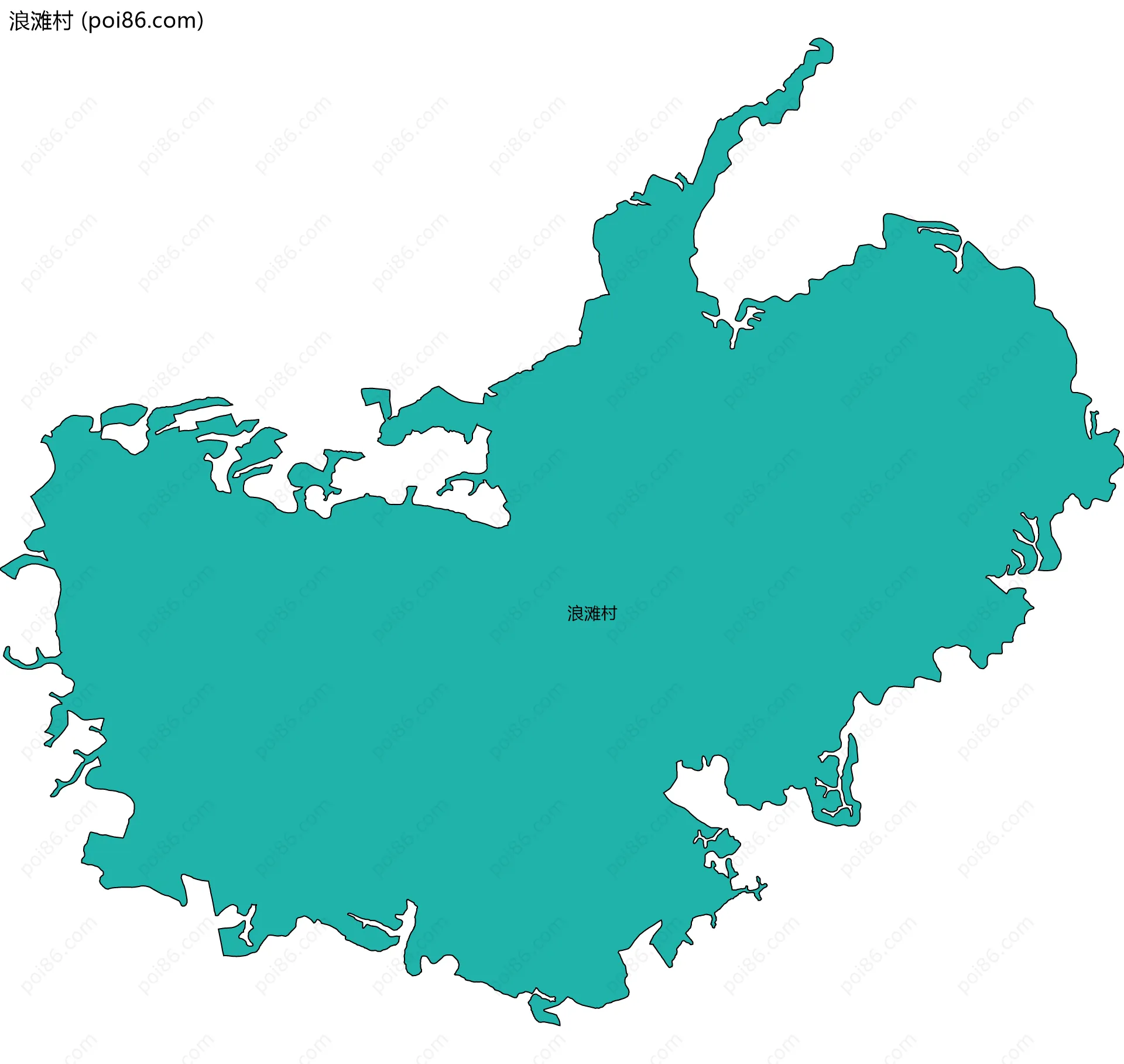 浪滩村边界地图